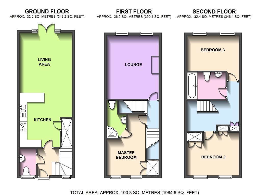 3 Bedrooms Terraced house to rent in 19 Limekiln Way, Shiroaks S81