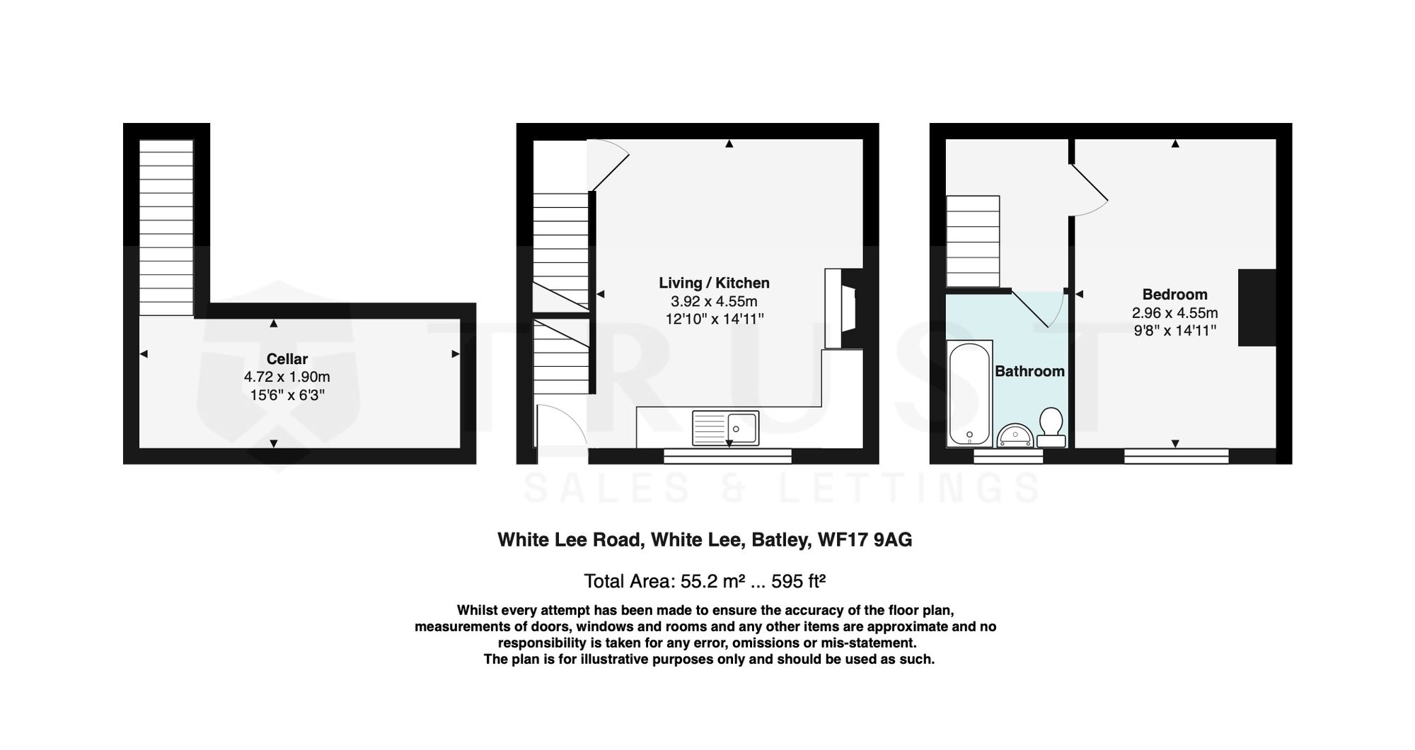 201 White Lee Road, Batley floorplan