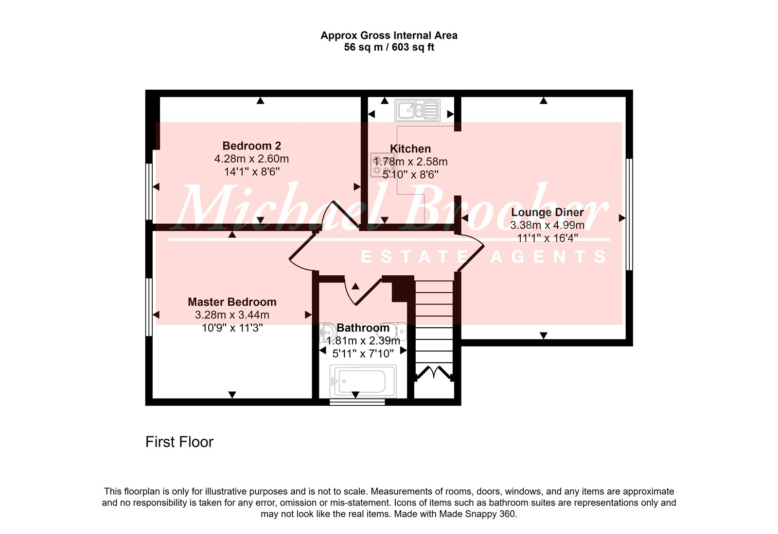 Flat 3, London House,, London Road, East Sussex floorplan