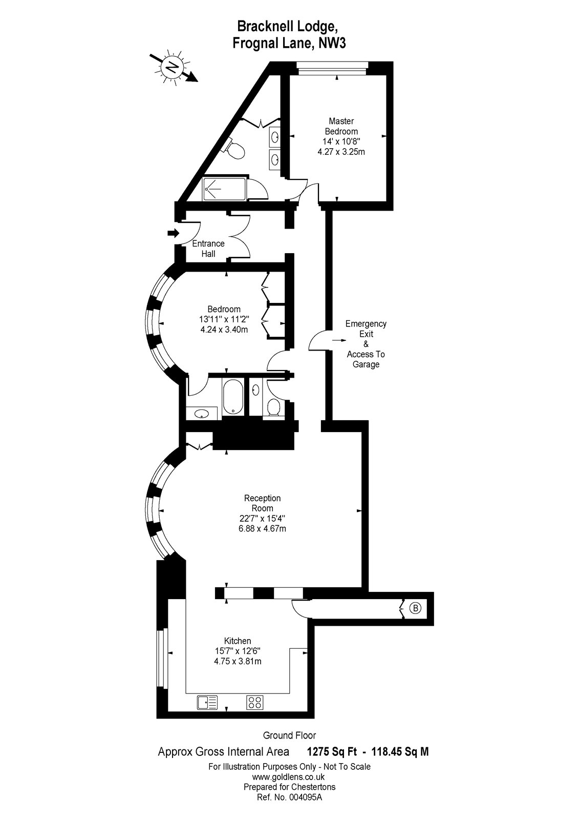 2 Bedrooms Flat to rent in Bracknell Lodge, 5 Frognal Lane, Hampstead, London NW3