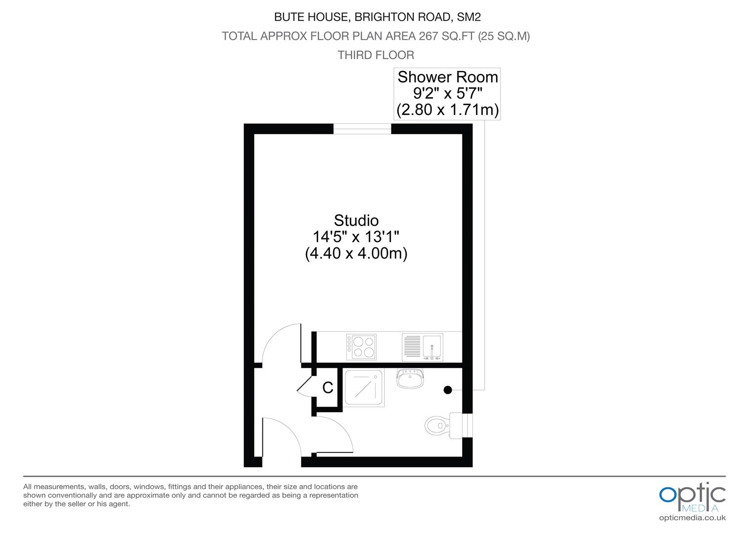 Flat 8, 107 Bute House, Brighton Road, Sutton floorplan