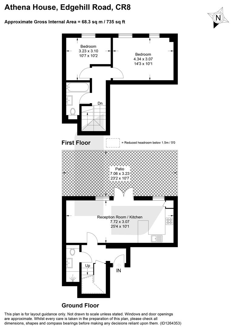 Flat 3, Athena House 7A, Edgehill Road, Purley floorplan