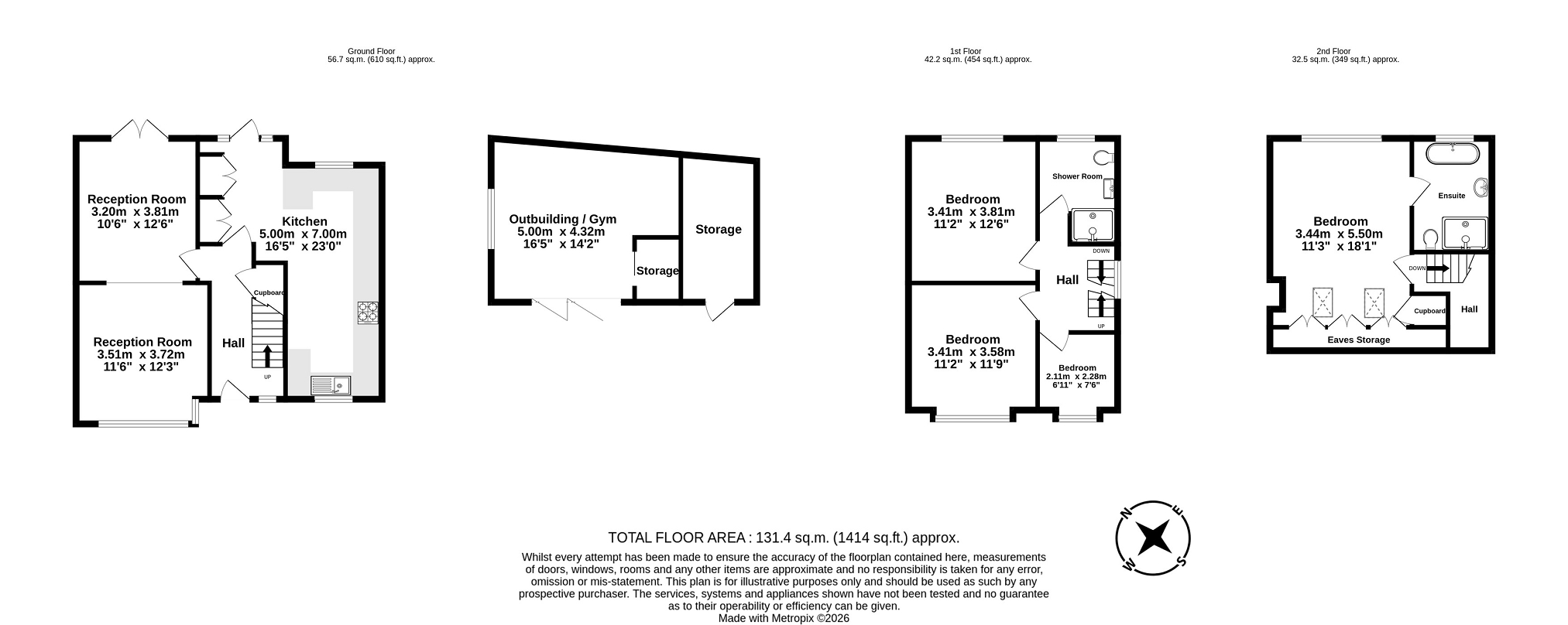 35, Cox Lane, Chessington floorplan
