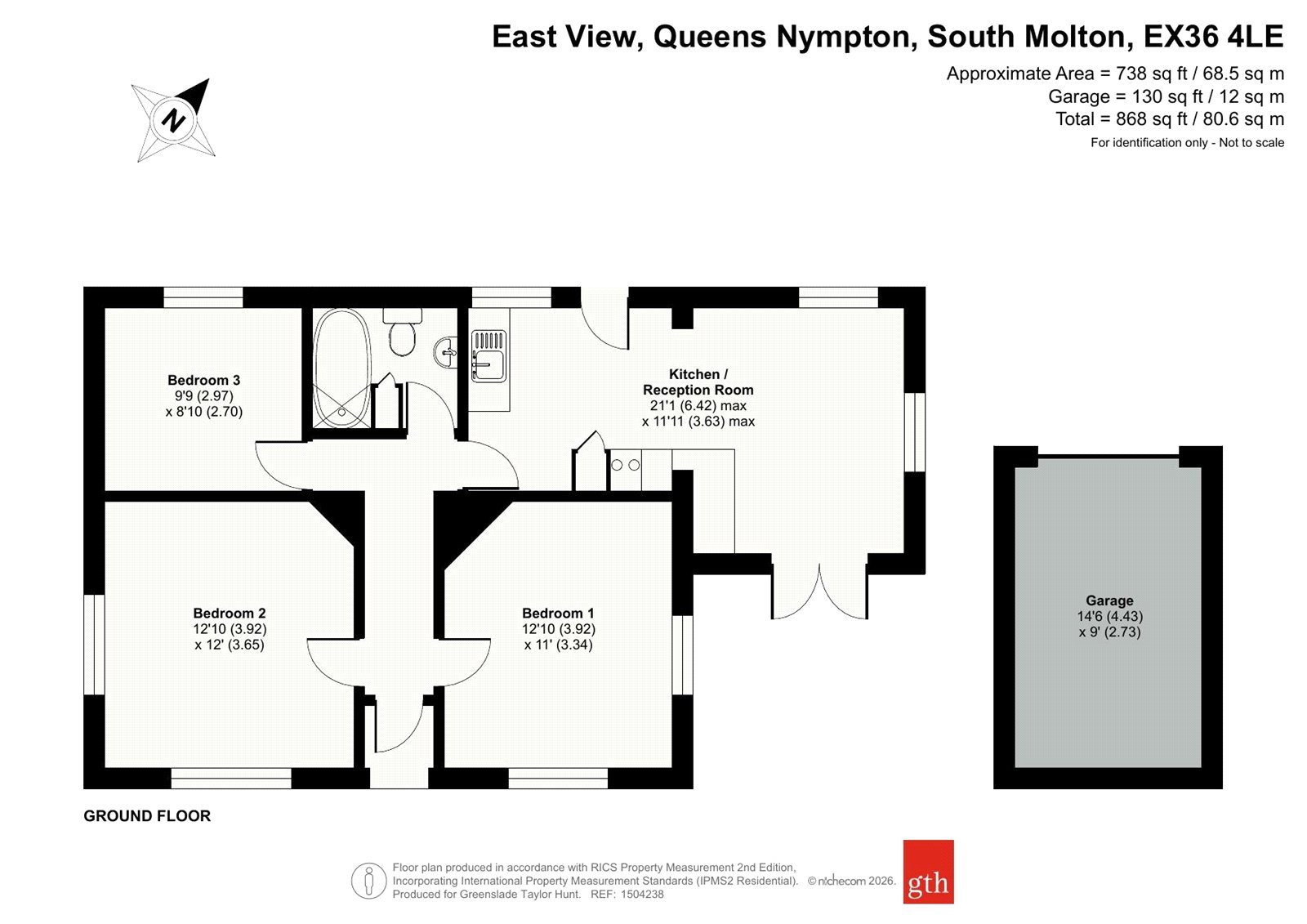 Queens Nympton, Devon floorplan