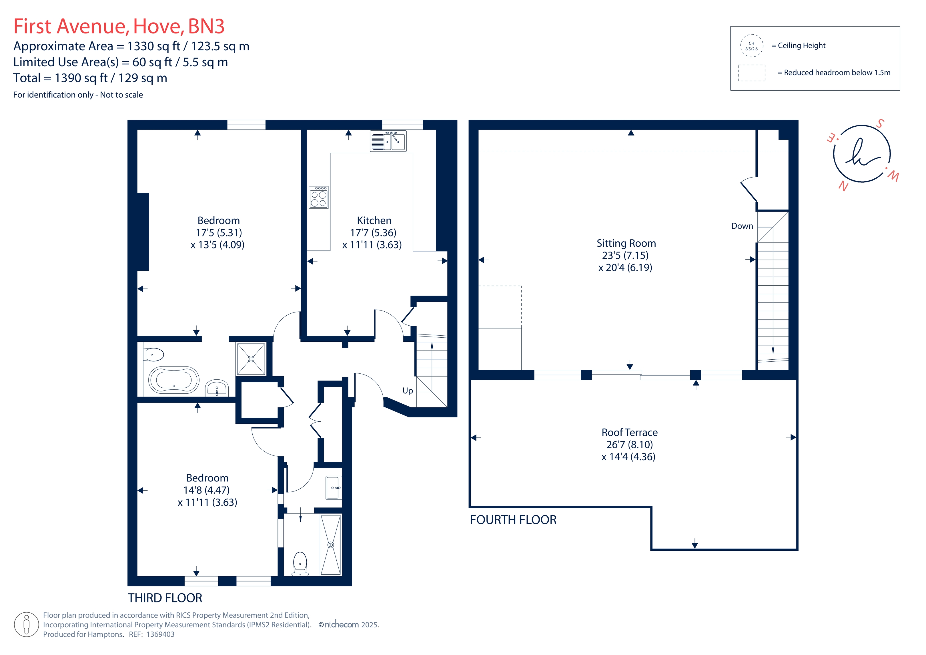 Flat 6, 17, First Avenue, Hove floorplan