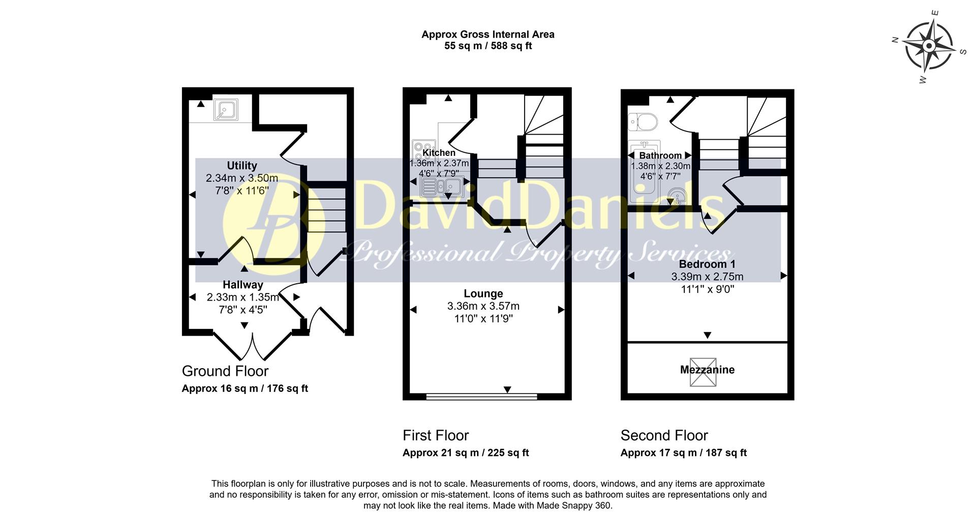 135, Maryland Street, London floorplan
