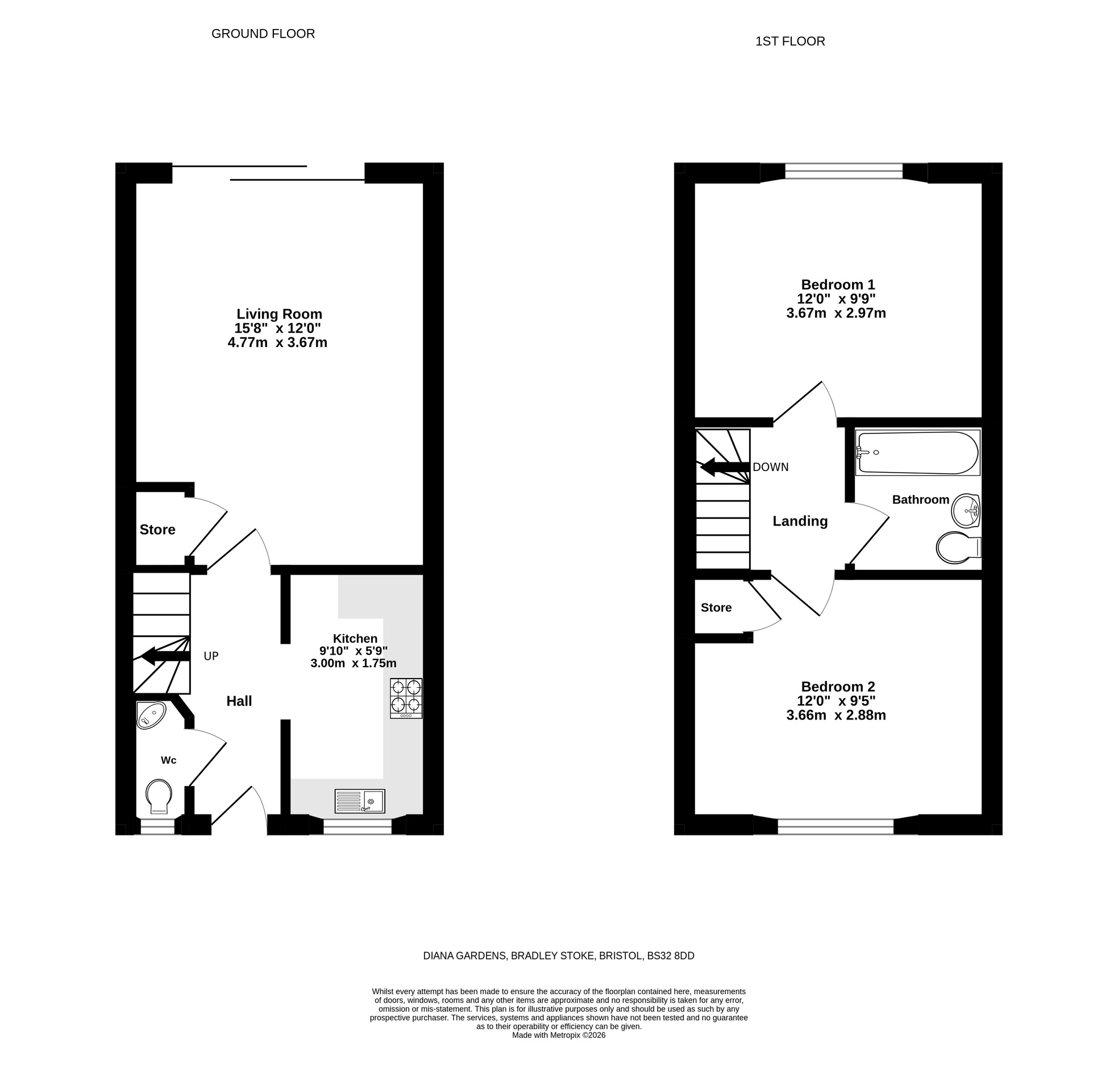 17 Diana Gardens, Bristol floorplan