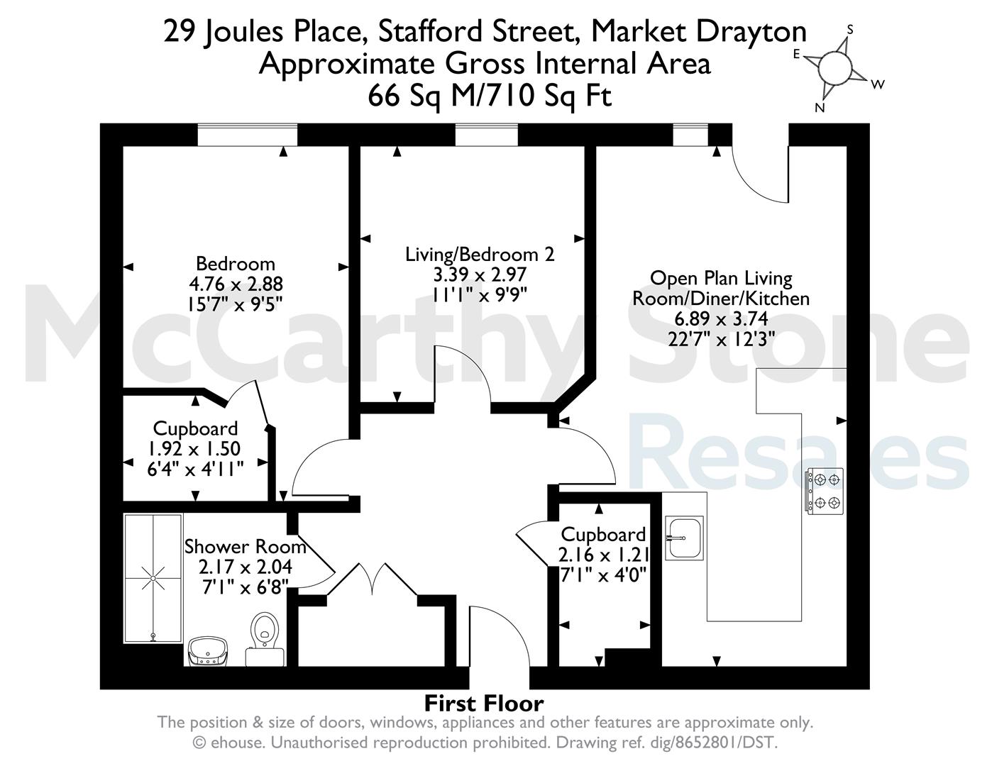 29 Joules Place, Stafford Street, Market Drayton floorplan