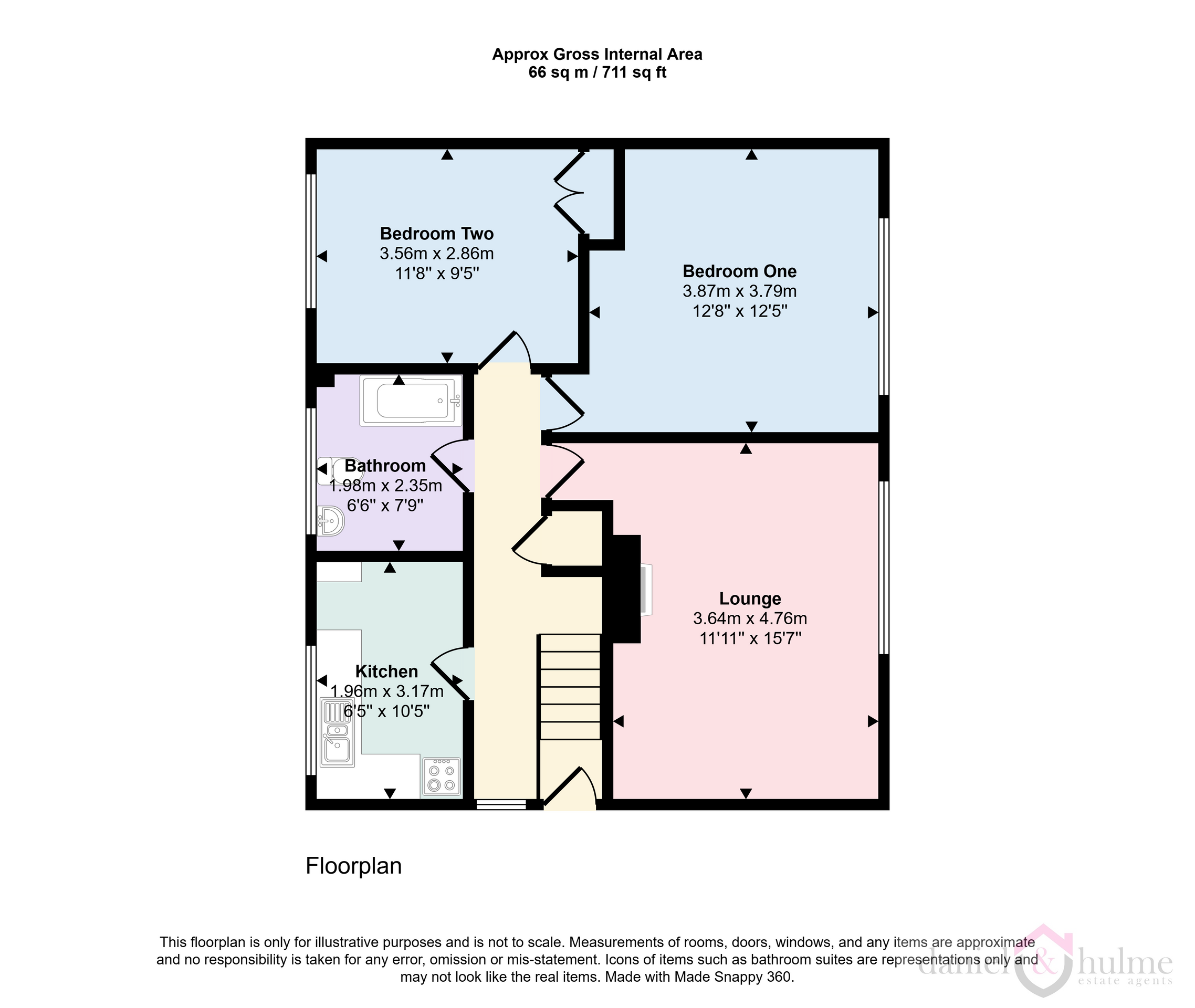 28 Queens Drive, Leek floorplan
