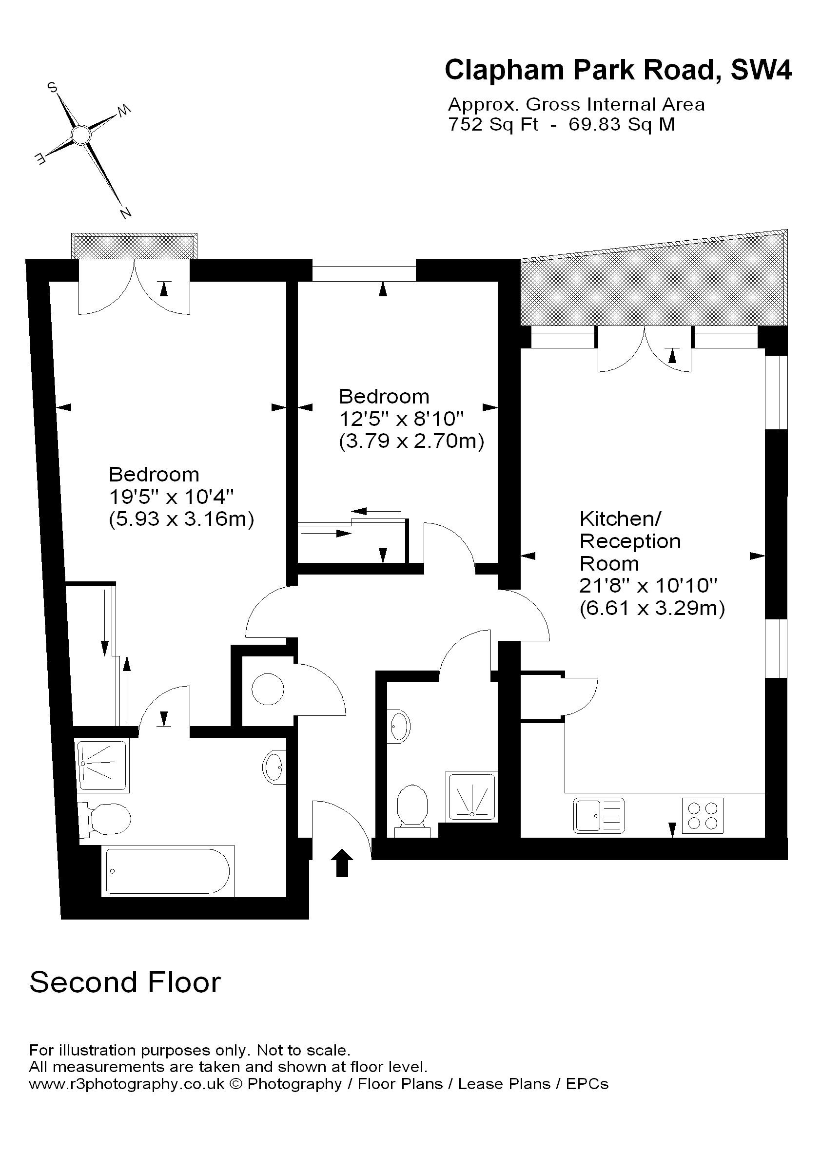 2 Bedrooms Flat to rent in Clapham Park Estate, Headlam Road, London SW4