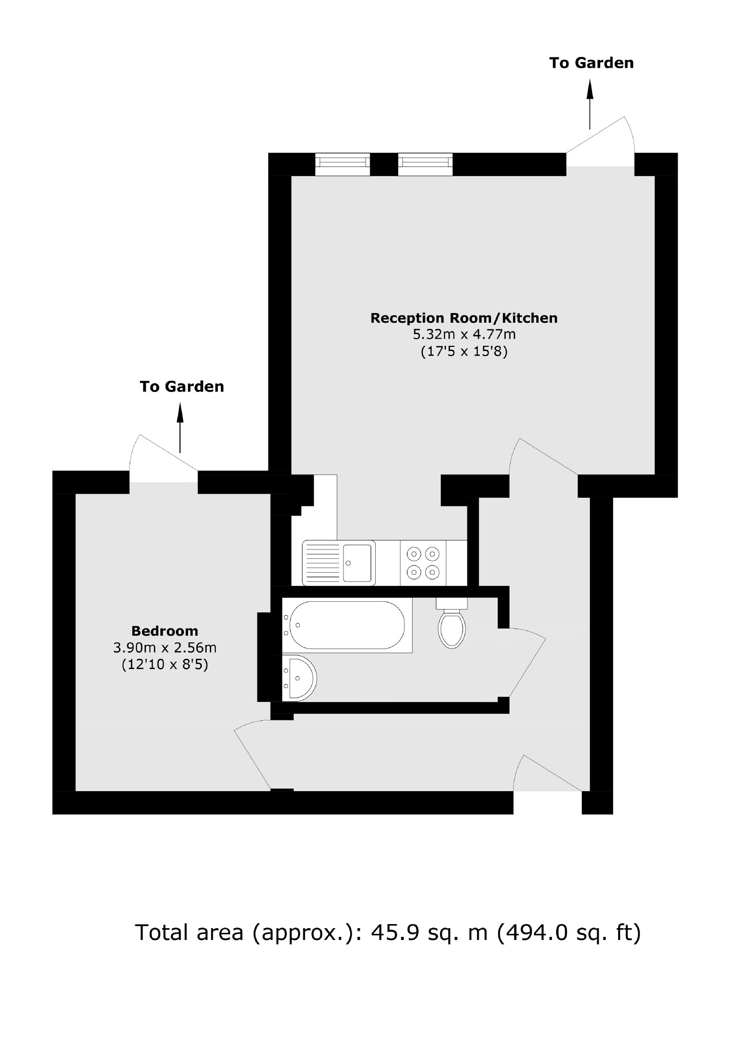 Flat 2, 1, Madeley Road, London floorplan