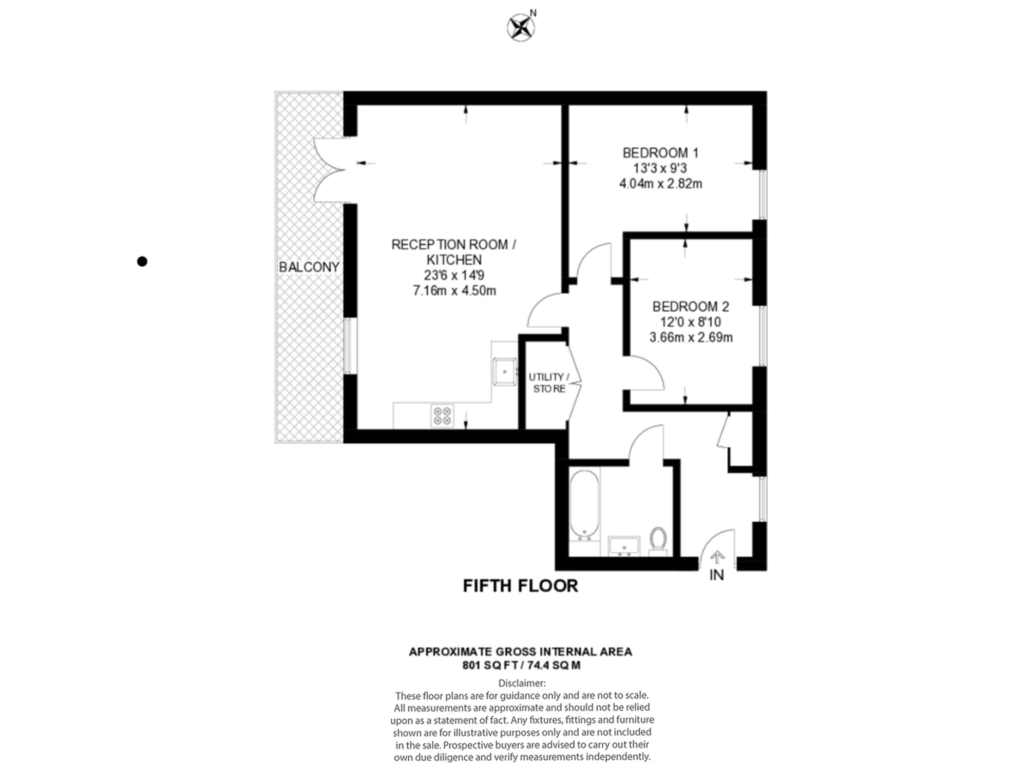 Flat 24, 49 Coxwell Boulevard, London floorplan