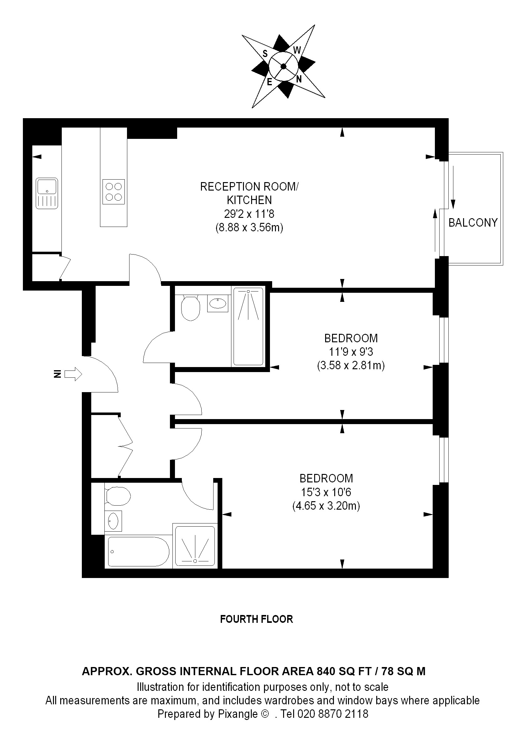 2 Bedrooms Flat to rent in Alexander Avenue, Battersea, London SW11