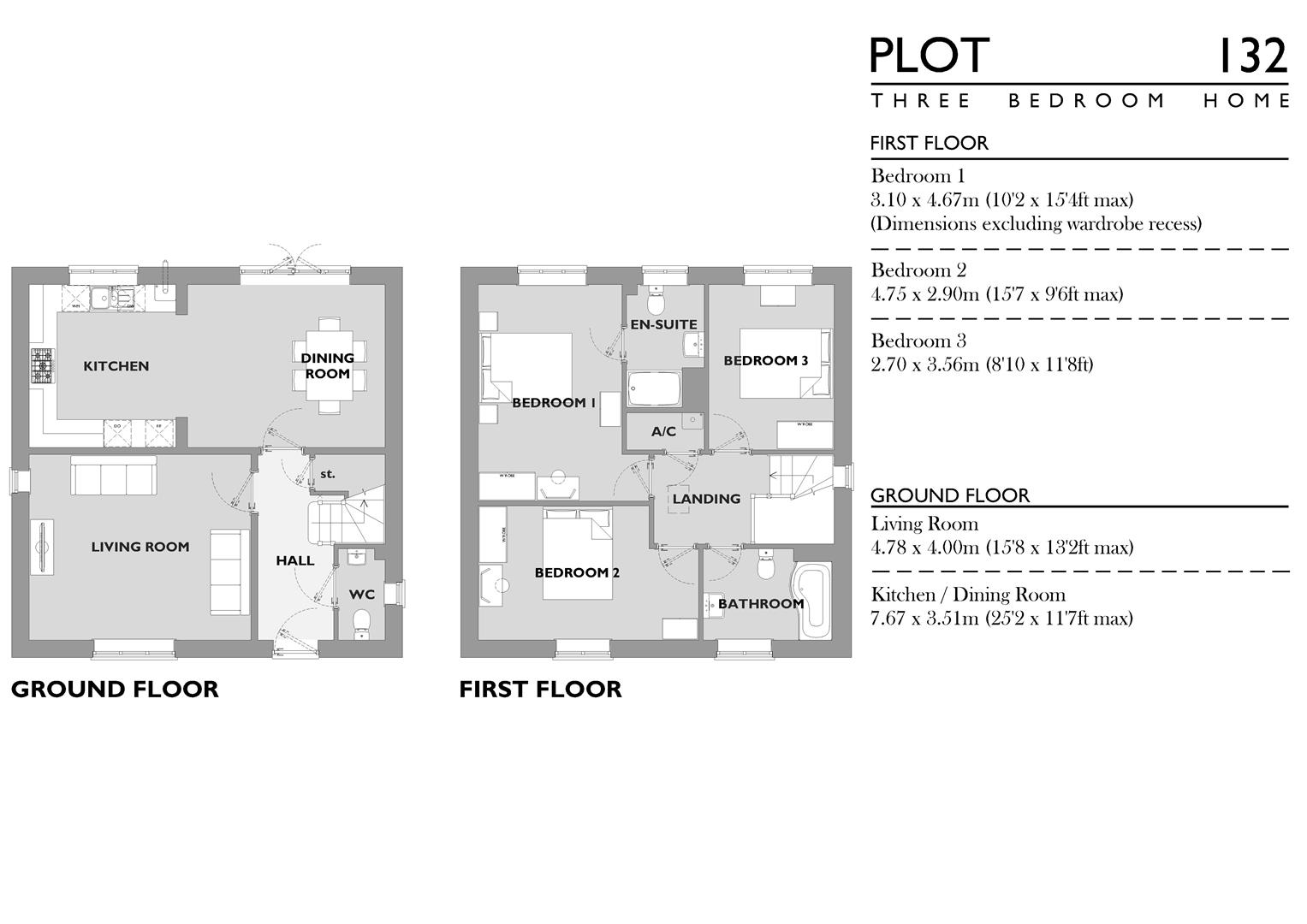 Plot 132, 4, Ridge Lane, Weymouth floorplan