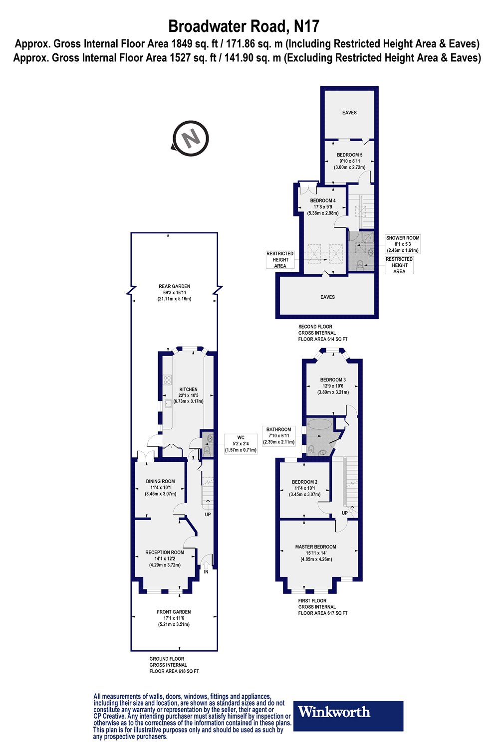 5 Bedrooms Terraced house to rent in Broadwater Road, London N17