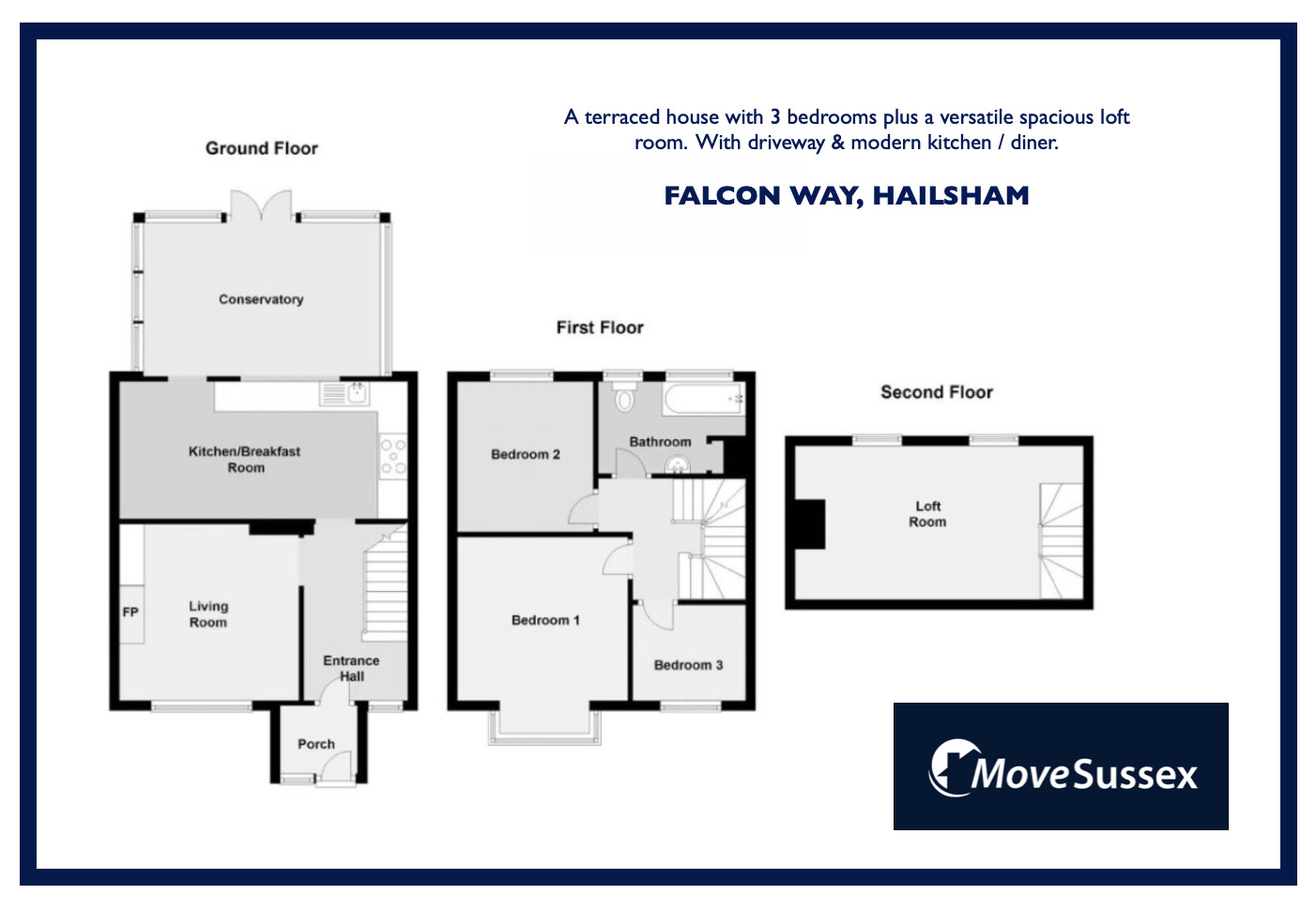 6, Falcon Way, Hailsham floorplan
