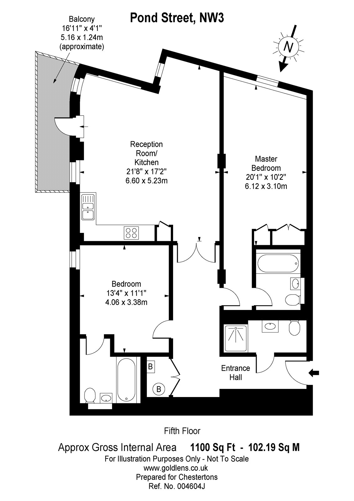 2 Bedrooms Flat to rent in The Panoramic, 12 Pond Street, London NW3