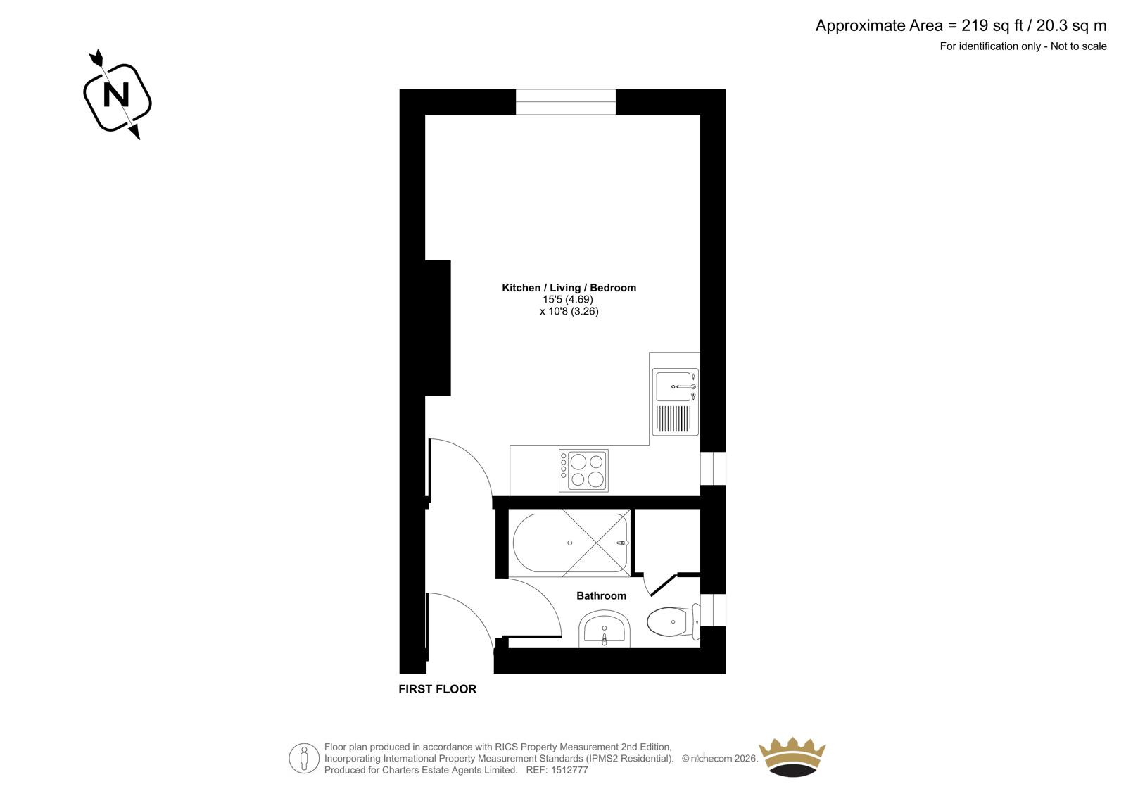 First Floor Flat, 36, Rugby Road, East Sussex floorplan