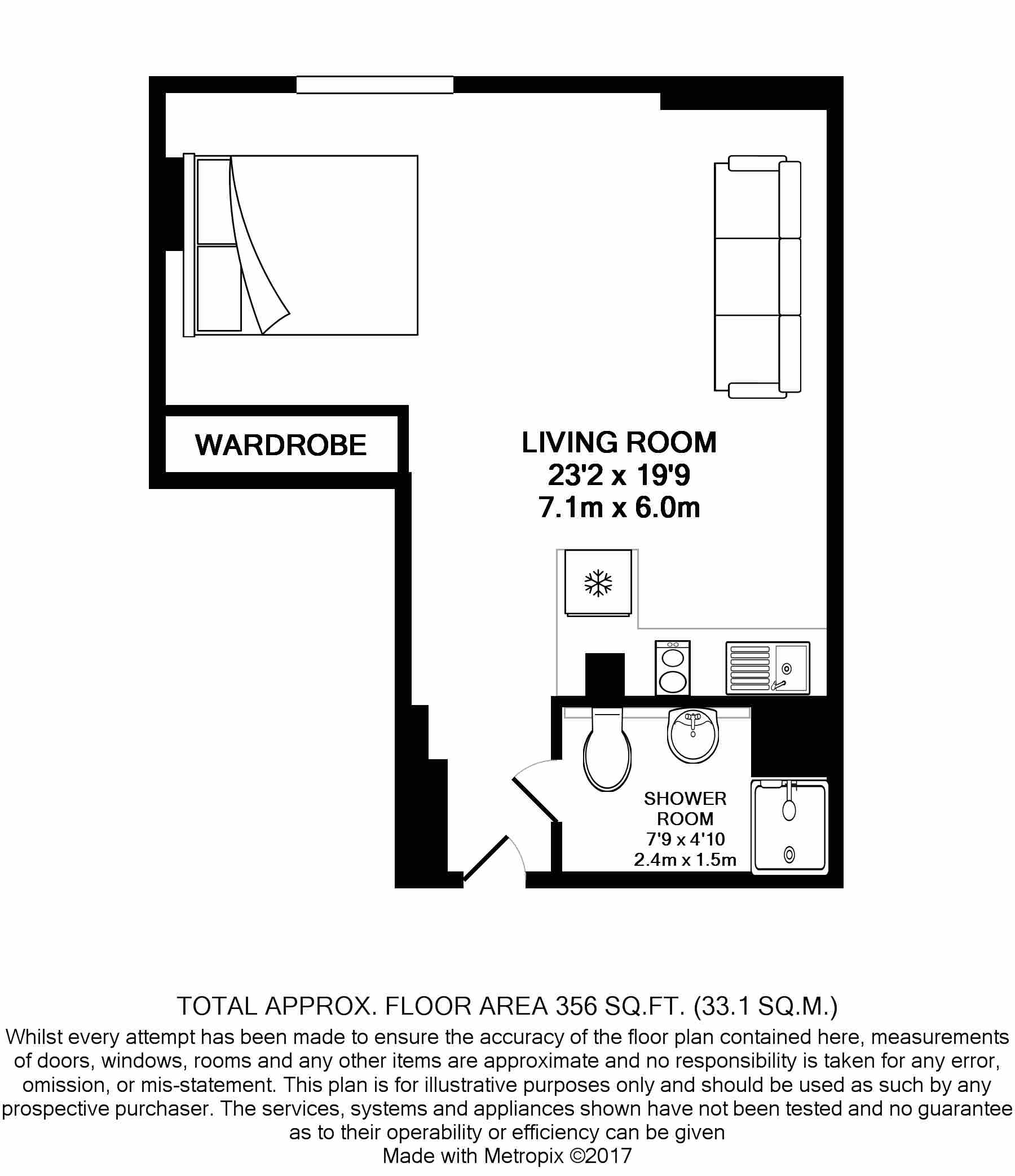 570, Hanover House, Vauxhall floorplan