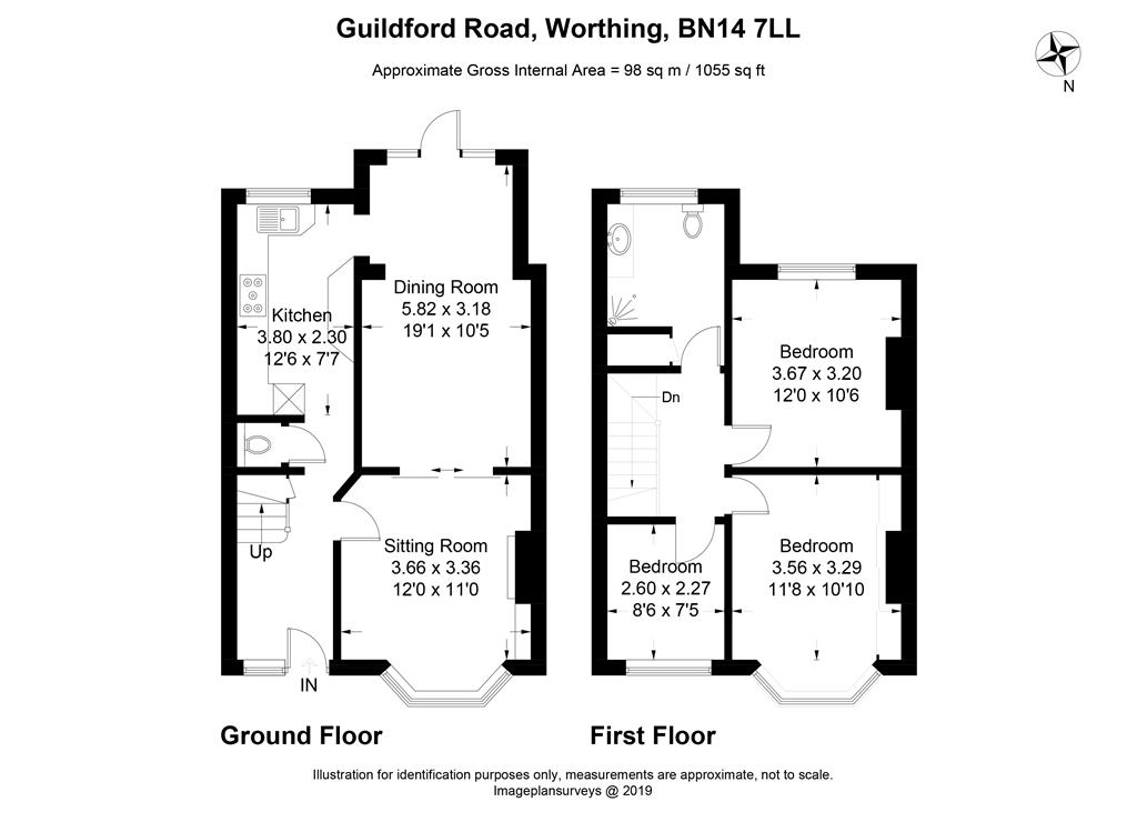 3 Bedrooms Terraced house for sale in Guildford Road, Worthing, West Sussex BN14