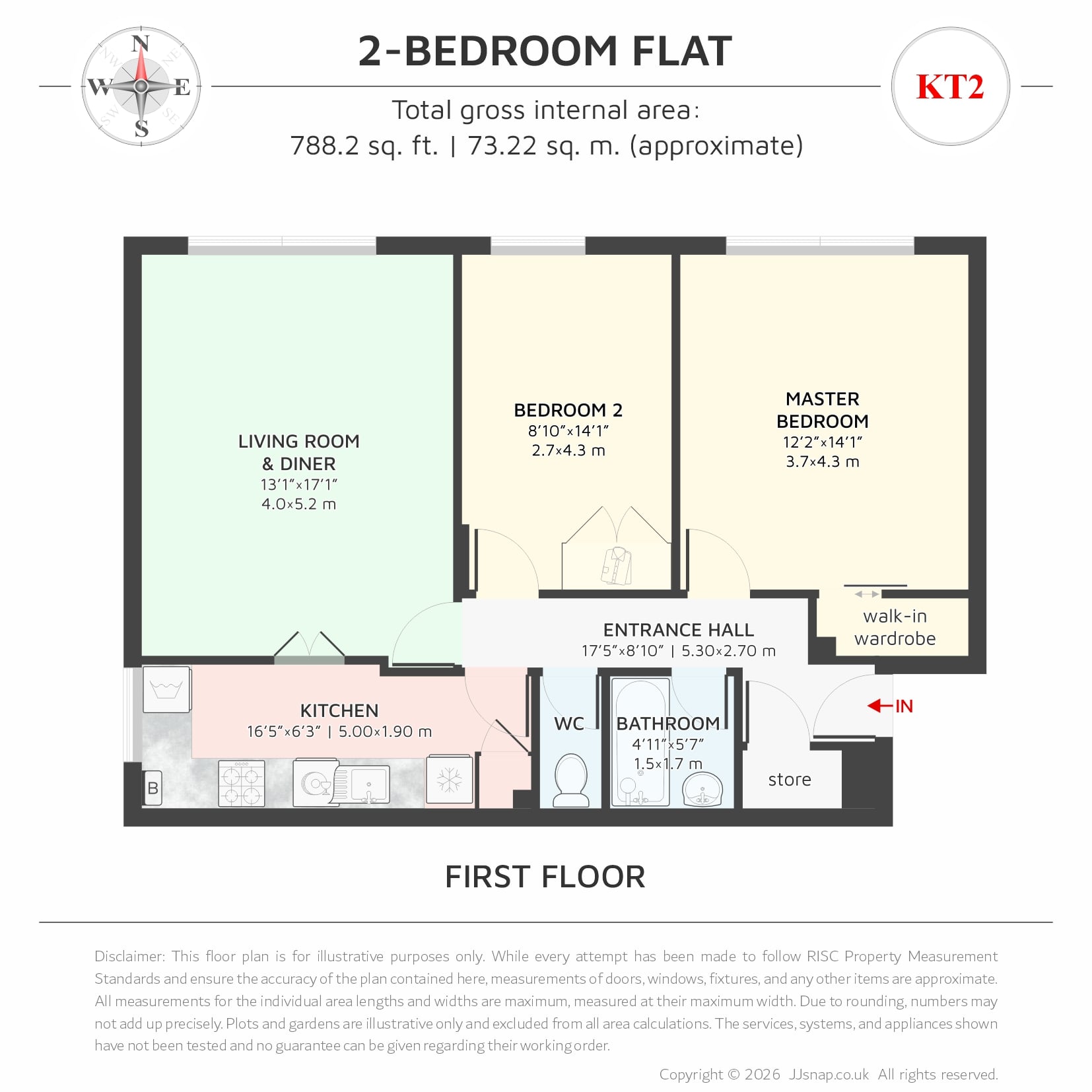 54, Langham Gardens, London floorplan