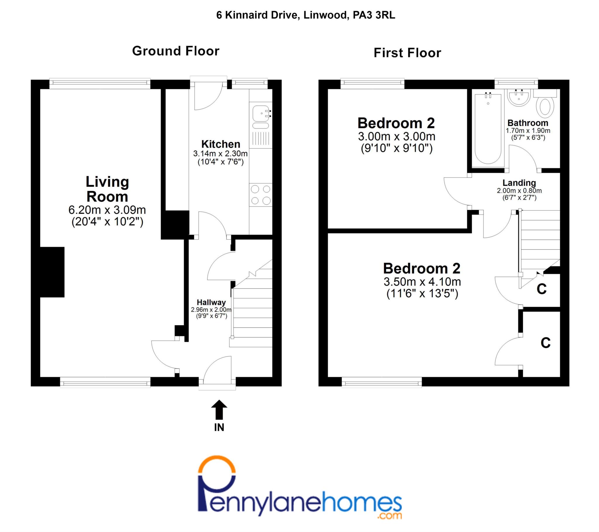 2 Bedrooms Terraced house for sale in Kinnaird Drive, Linwood PA3