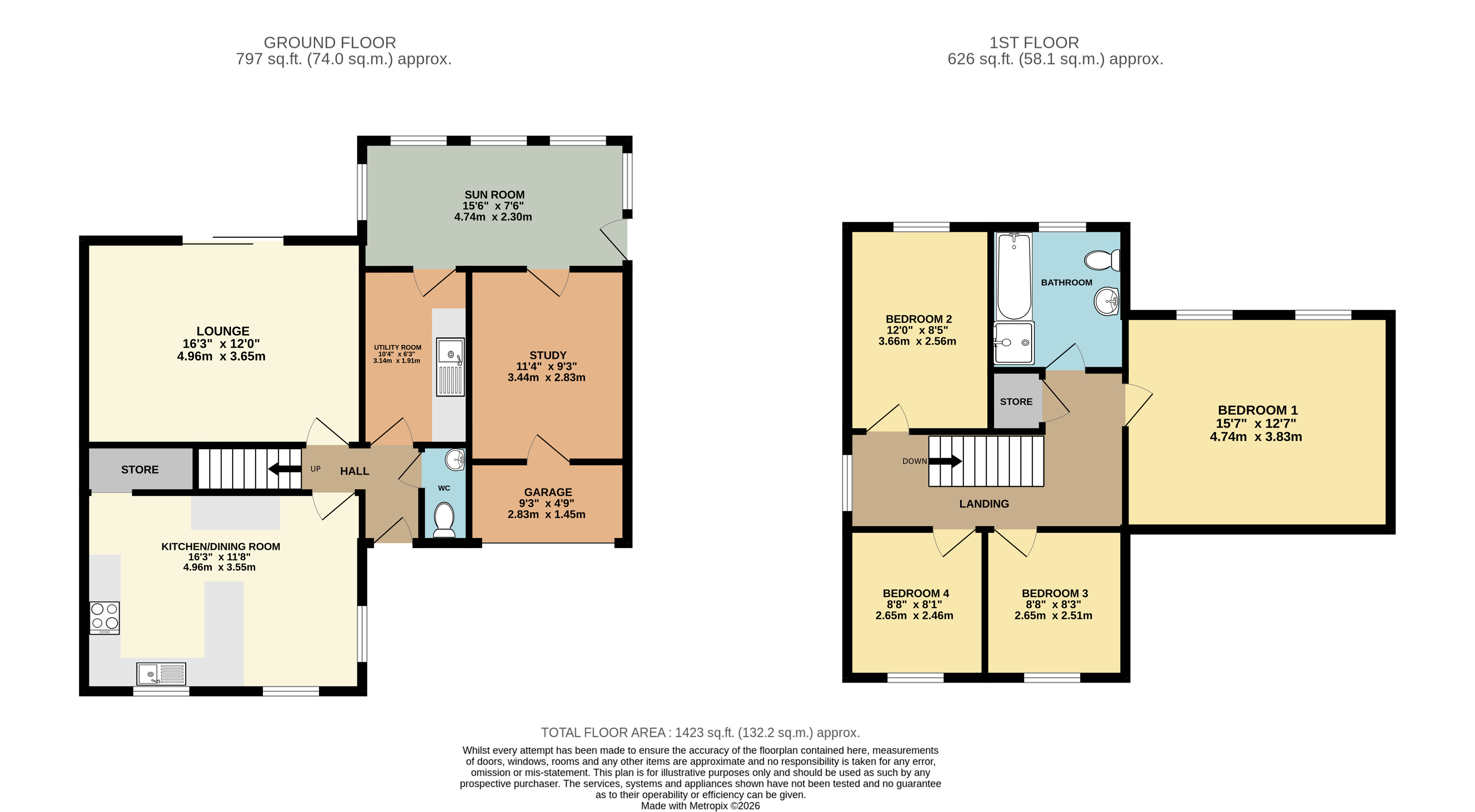 10 Southwood Meadows, Buckland Brewer Bideford Devon, Devon floorplan