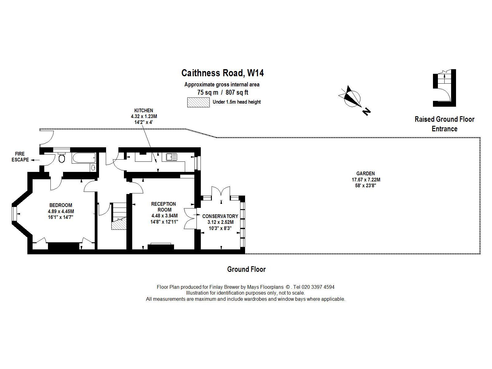 1 Bedrooms Flat to rent in Caithness Road, London W14