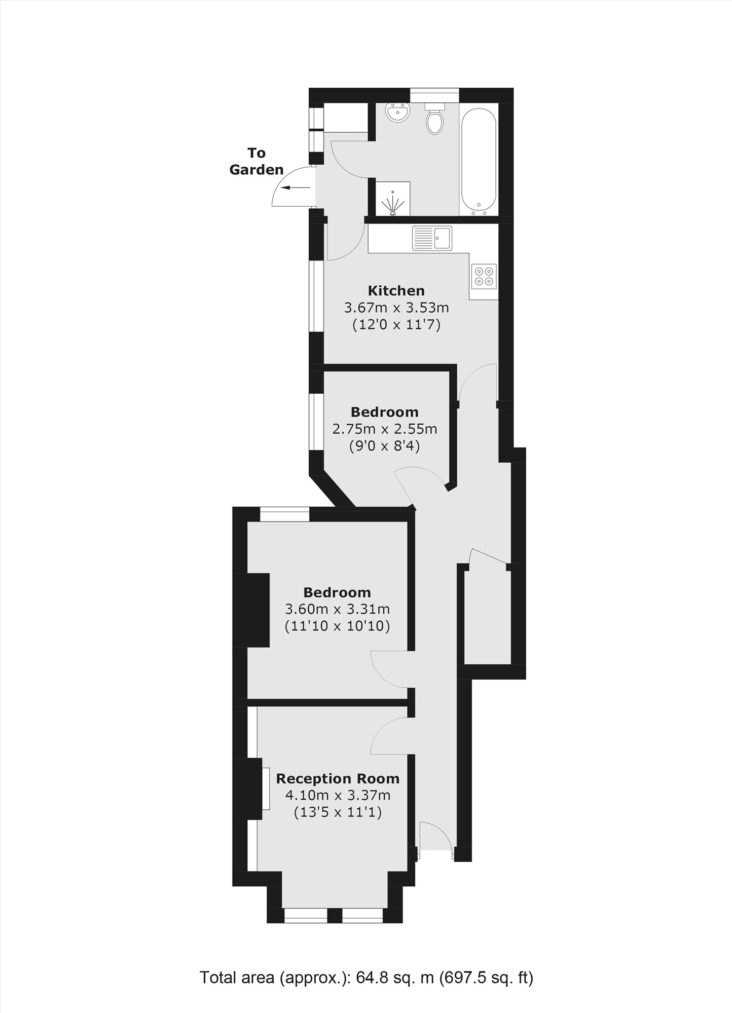 121, Trevelyan Road, London floorplan