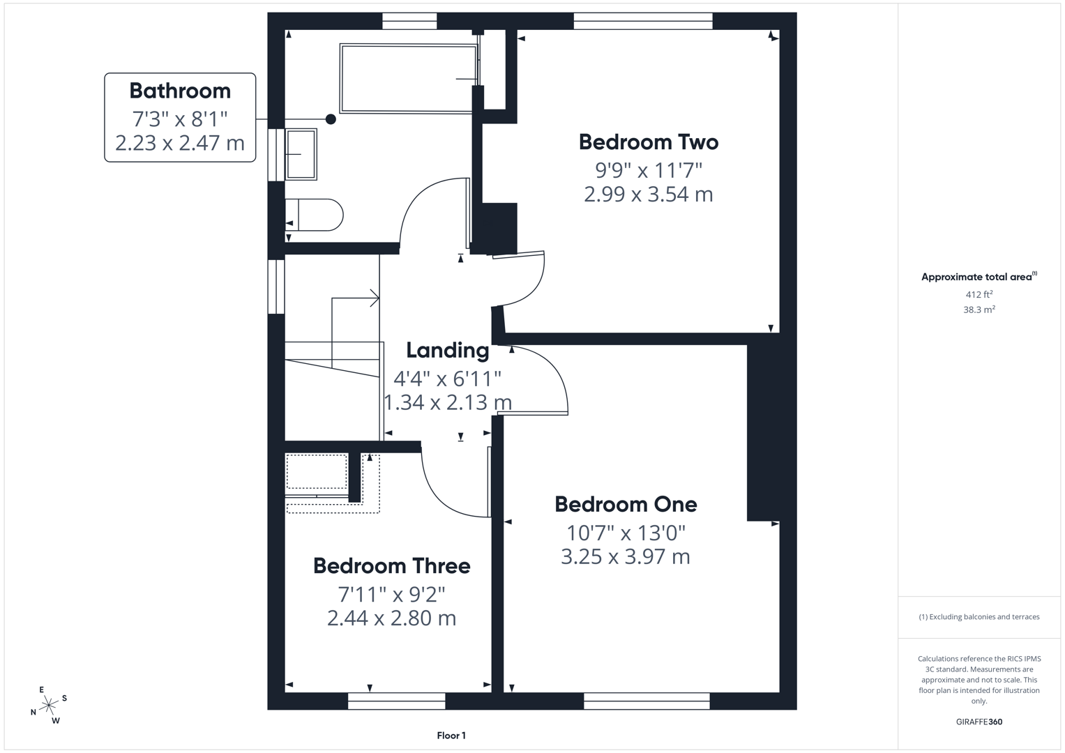 130, Meadway, Pontefract floorplan