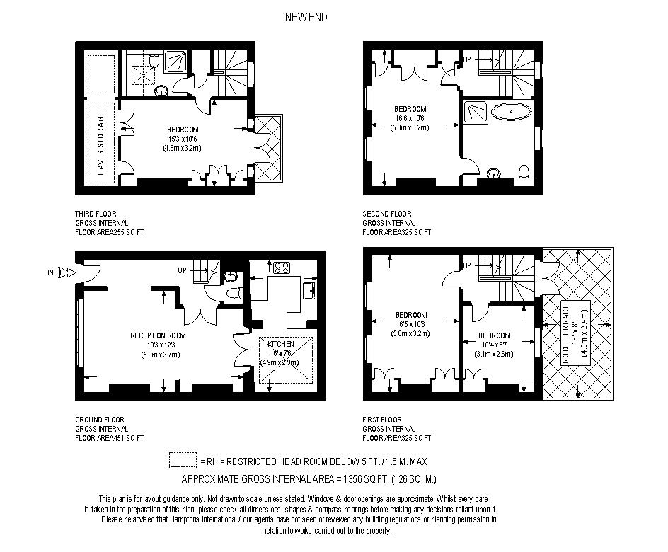 4 Bedrooms Terraced house to rent in New End, London NW3