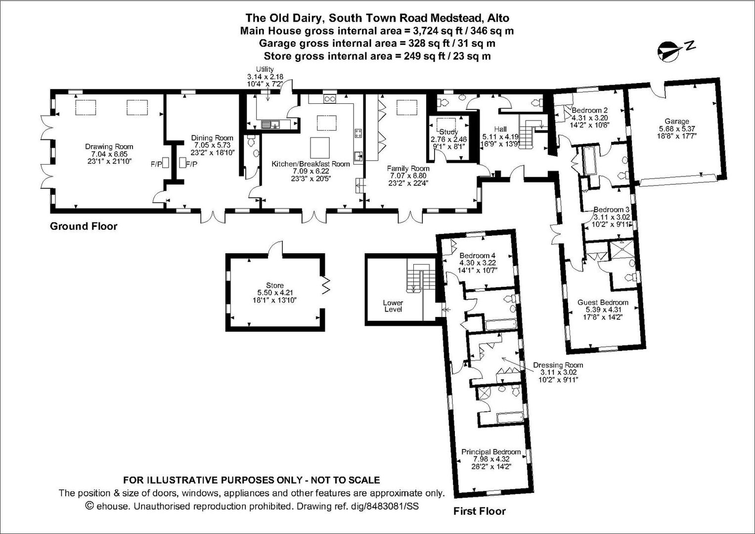 The Old Dairy, South Town Road, Alton floorplan