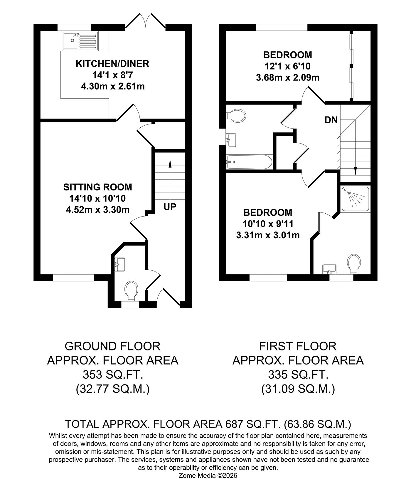 1, Joy Drive, Tonbridge floorplan