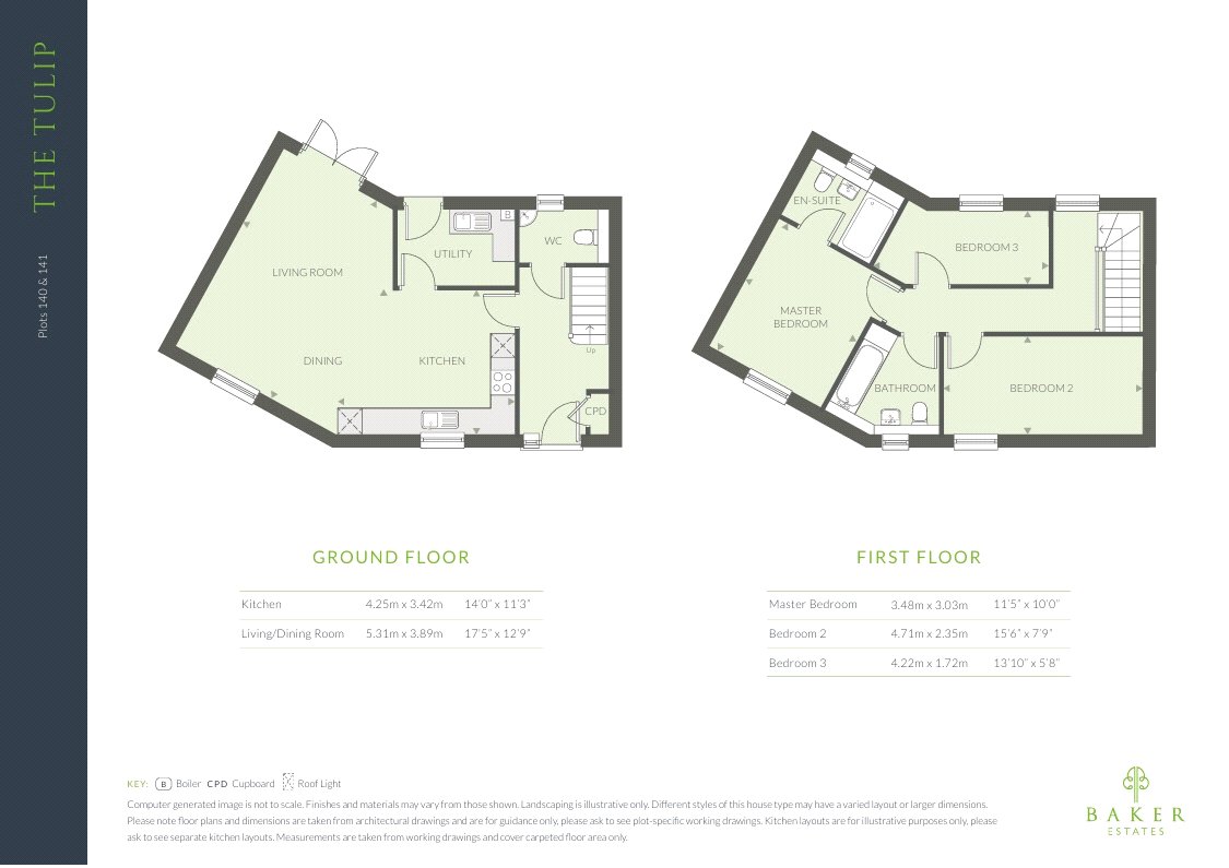 Plot 140, The Tulip,, Little Cotton Farm, Devon floorplan
