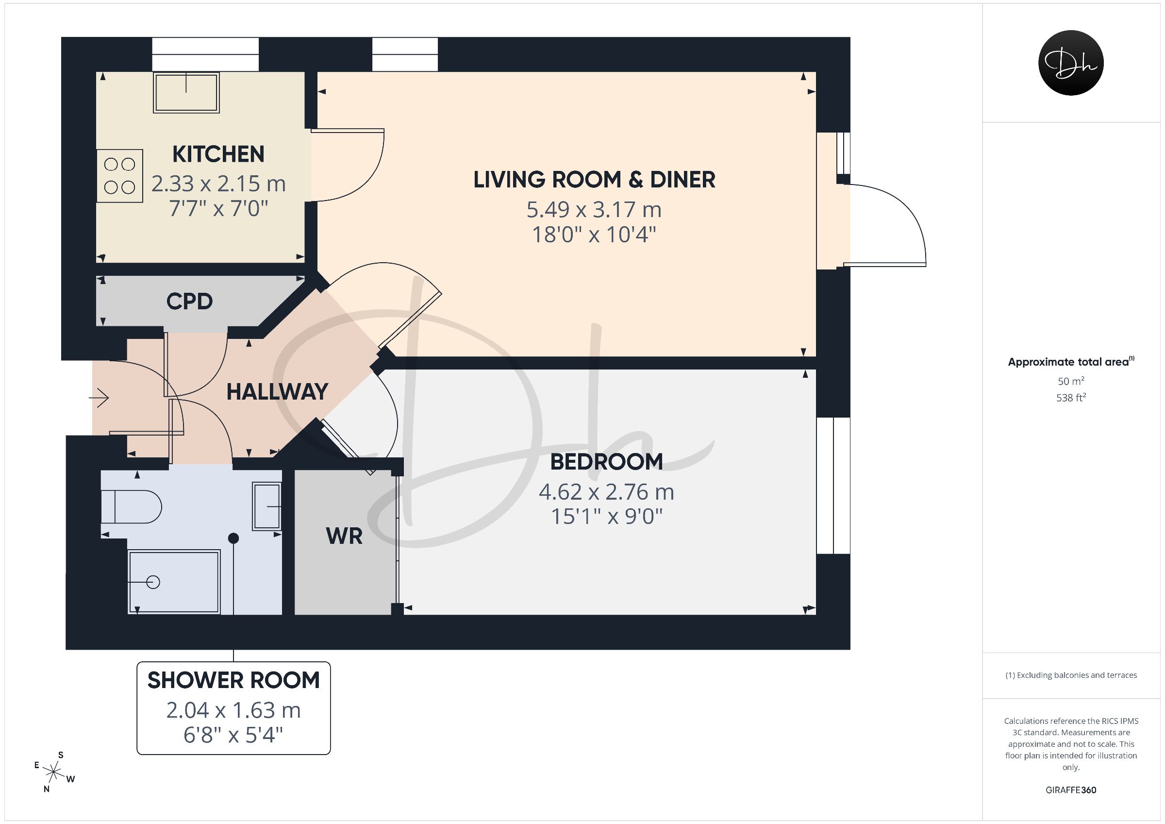 Apartment 7, Sachs Lodge, Torquay floorplan