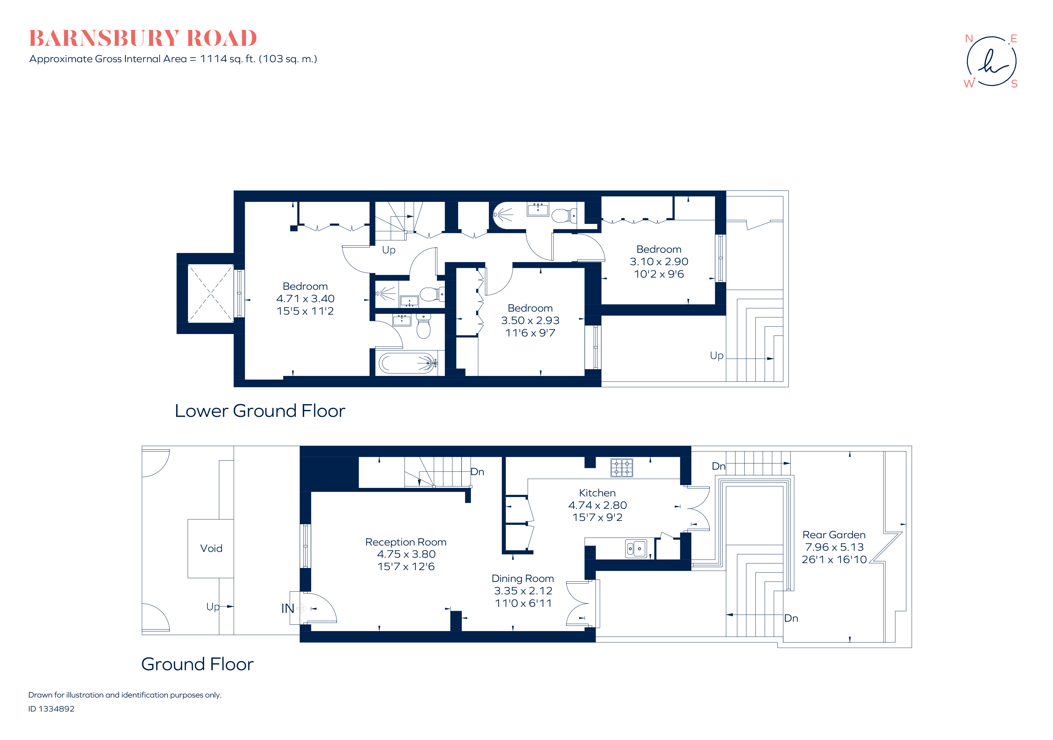 Basement & Ground, 66, Barnsbury Road, London floorplan