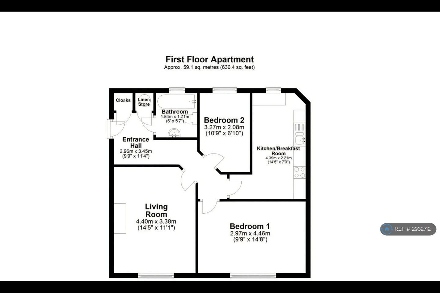 Flat, Waterway Court, Birmingham floorplan