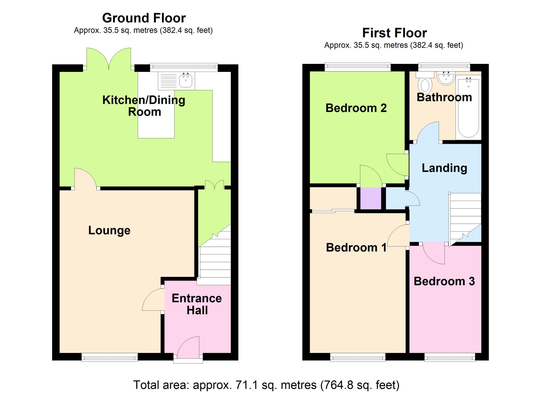 3 Bedrooms Terraced house for sale in Rockingham Close, Allestree, Derby, Derbyshire DE22