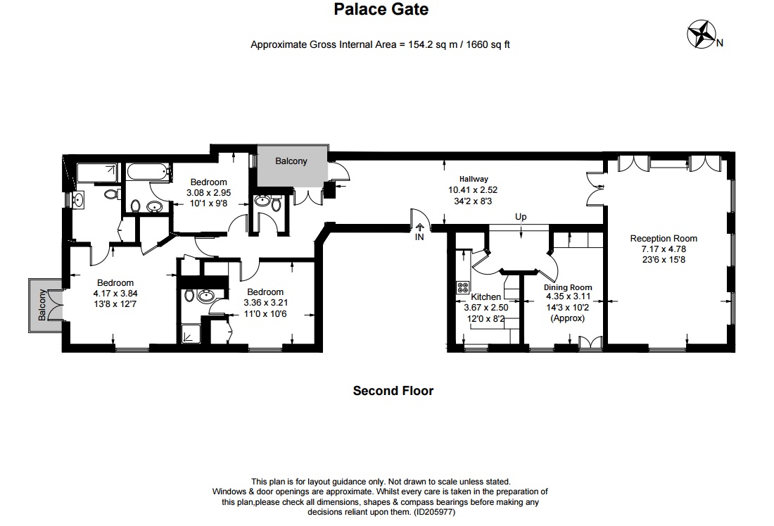 3 Bedrooms Flat to rent in Palace Gate, London W8