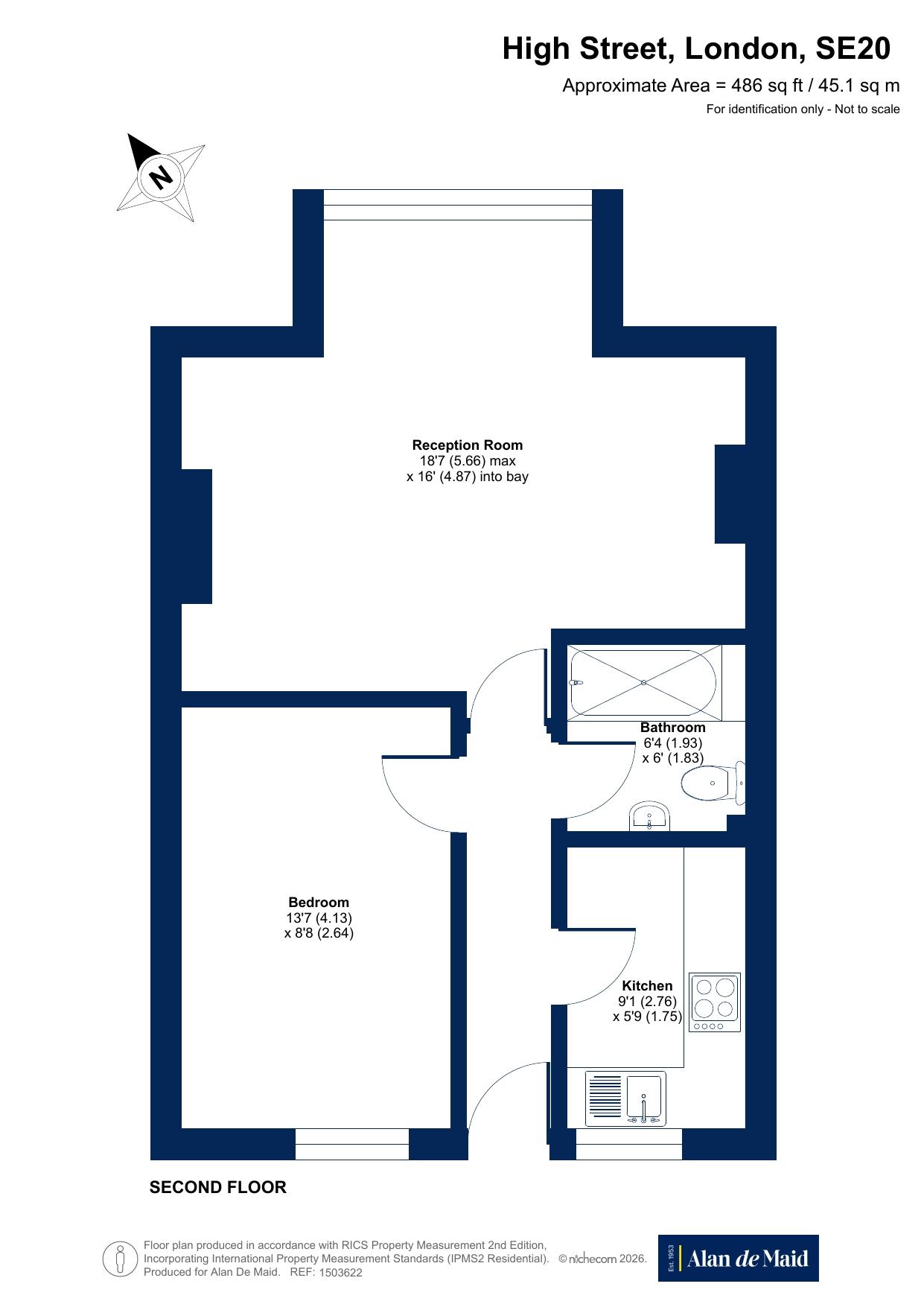 Flat 6, 126-128, High Street, London floorplan