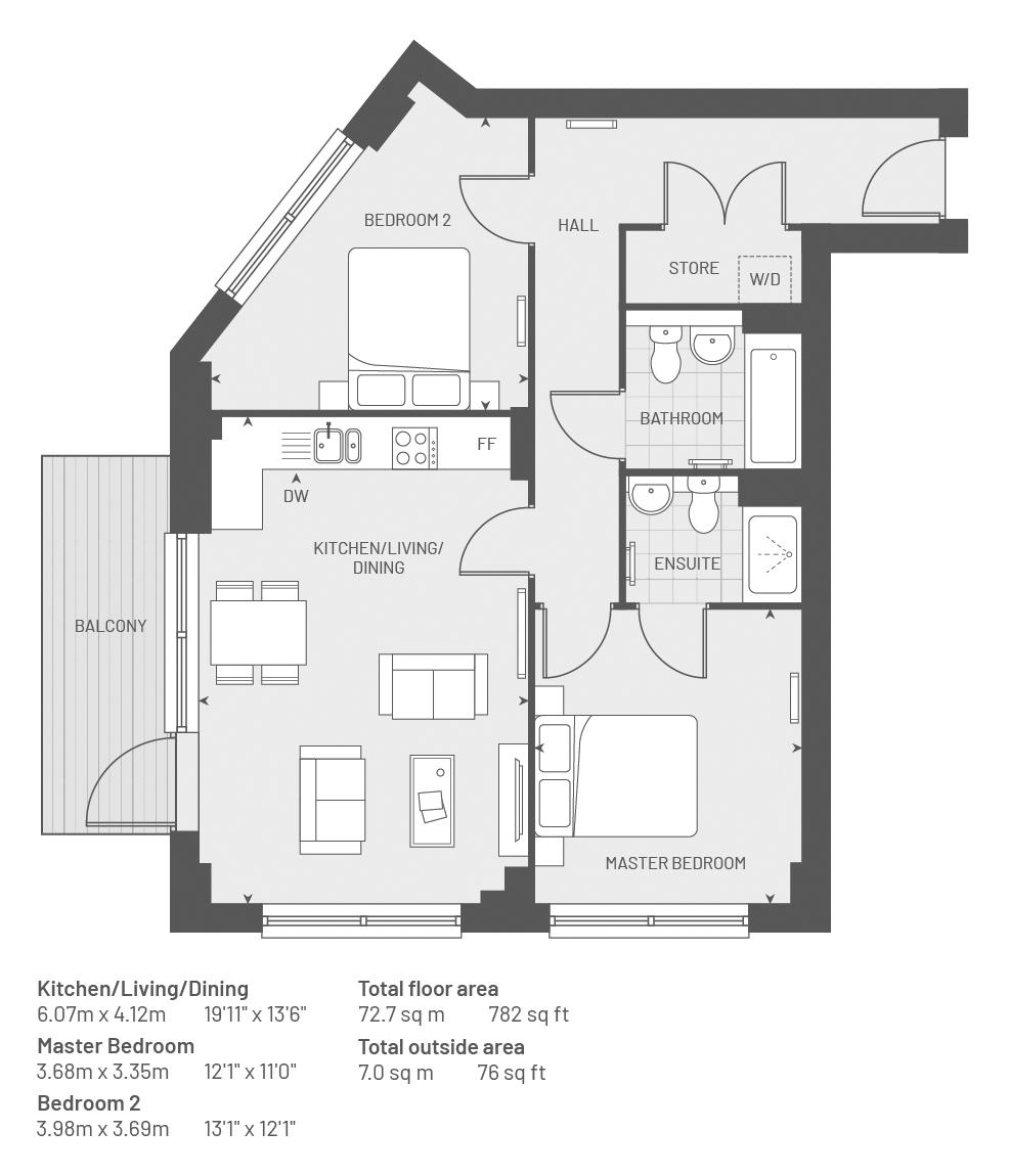 The Elder 0125, High Street>, Southall floorplan