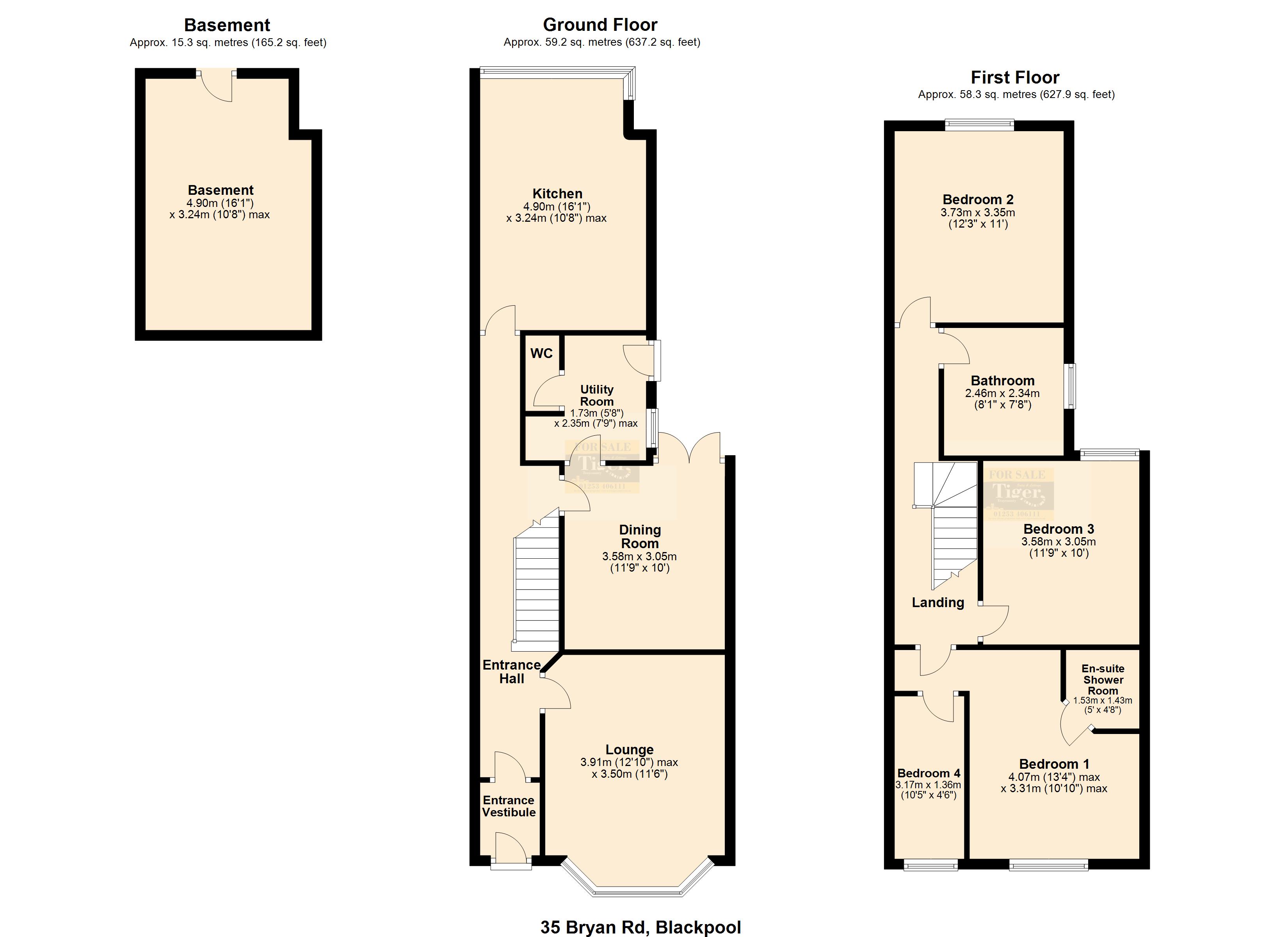 Bryan Road, Blackpool FY3, 4 bedroom terraced house for sale 58397052