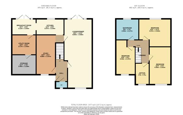 76, Smarts Green, Waltham Cross floorplan
