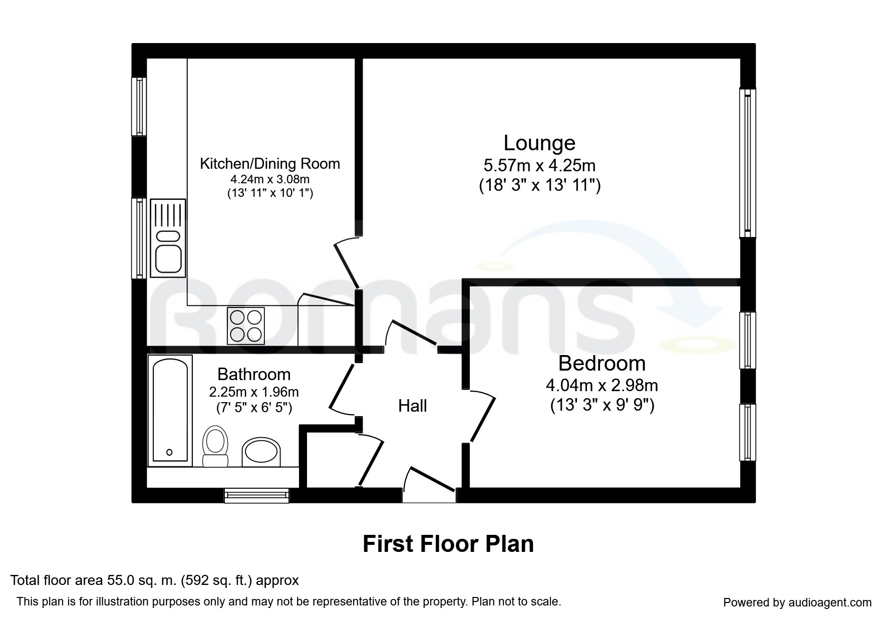 1 Bedrooms Flat to rent in Northcott, Bracknell RG12