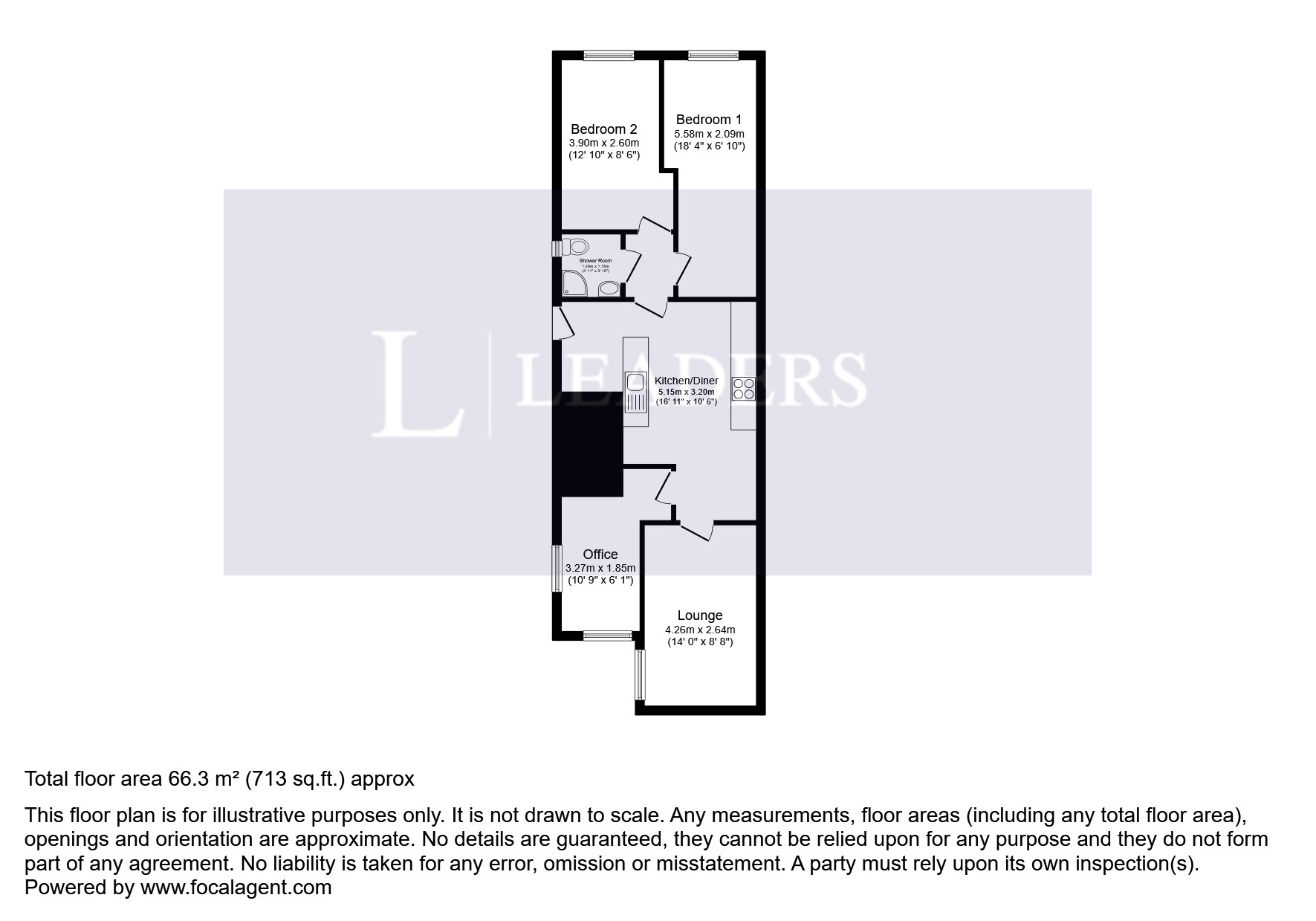 Room 1, 48, Patchwork Row, Mansfield floorplan