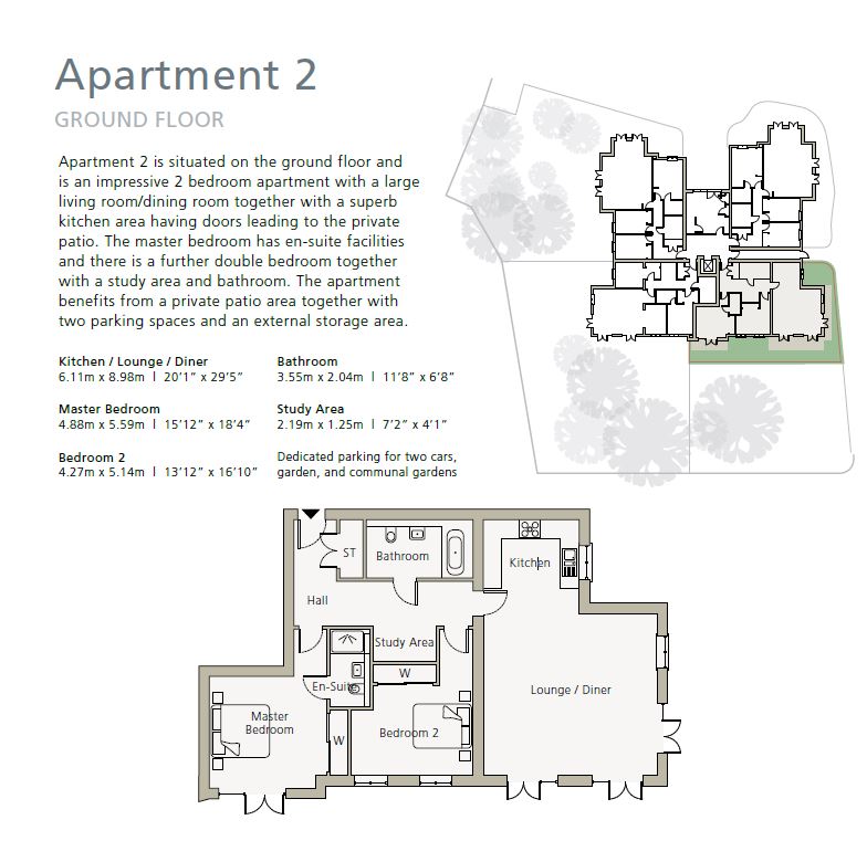 2 Bedrooms Flat for sale in The Avenue, Claverton Down, Bath BA2