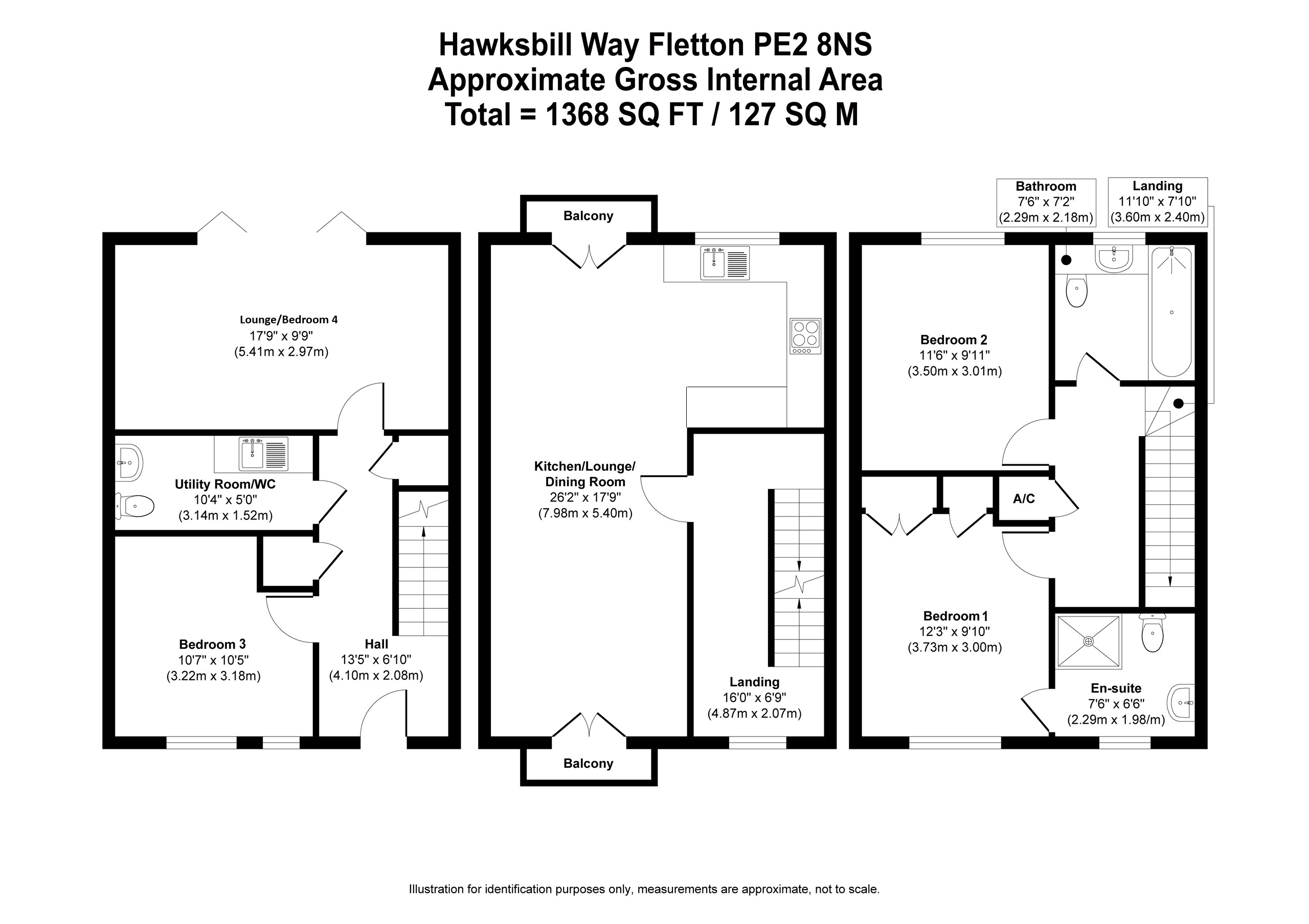 123, Hawksbill Way, Peterborough floorplan