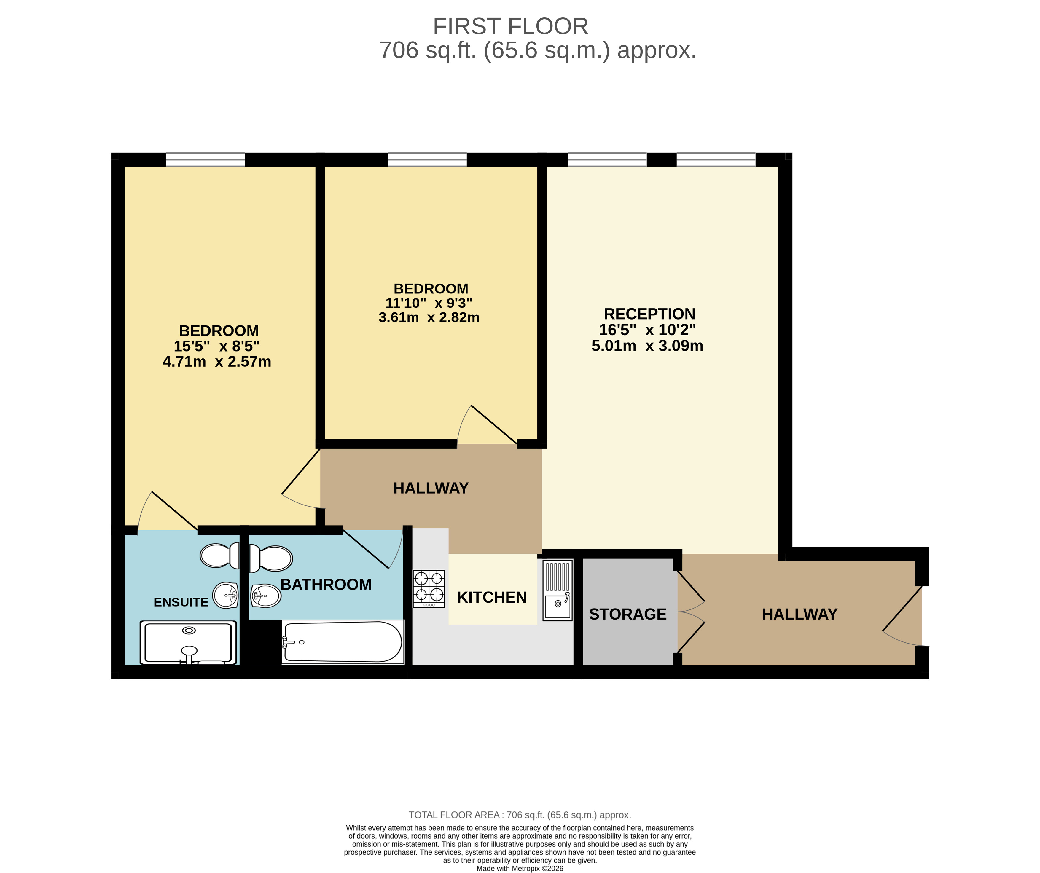 Flat 101, Bradley House, 10, Carmen Beckford Street, Bristol floorplan