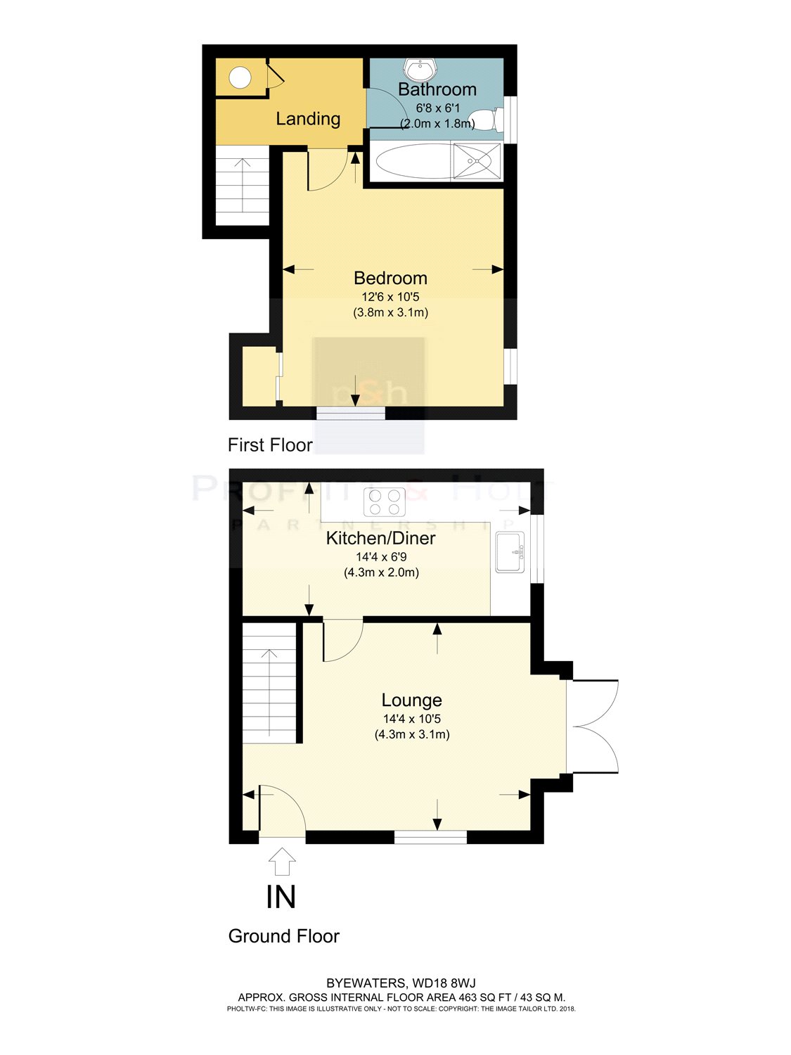 1 Bedrooms Terraced house to rent in Byewaters, Watford WD18