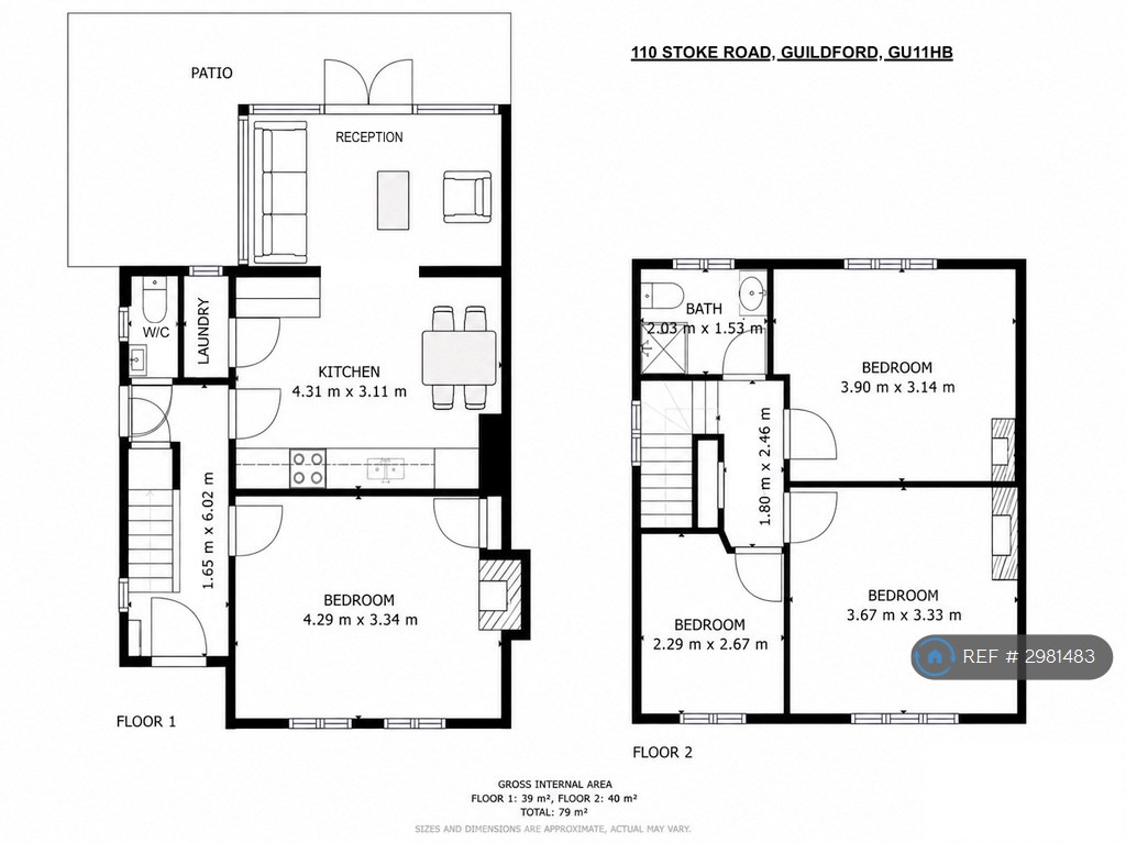 Stoke Road, Guildford floorplan